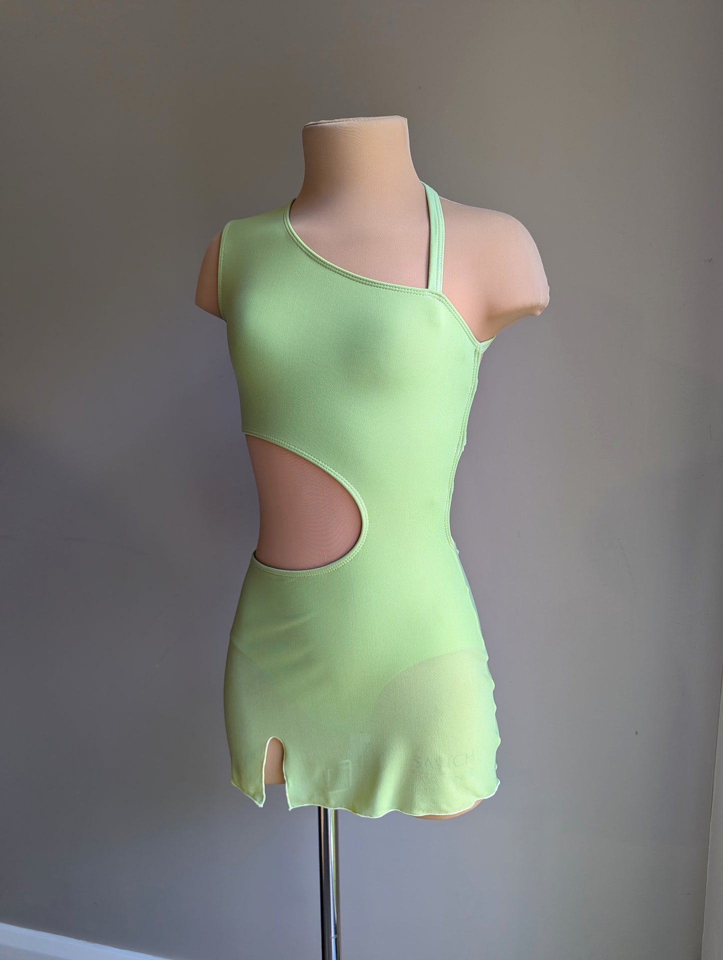 Chloe Slip Dress - Sage Green Mesh 