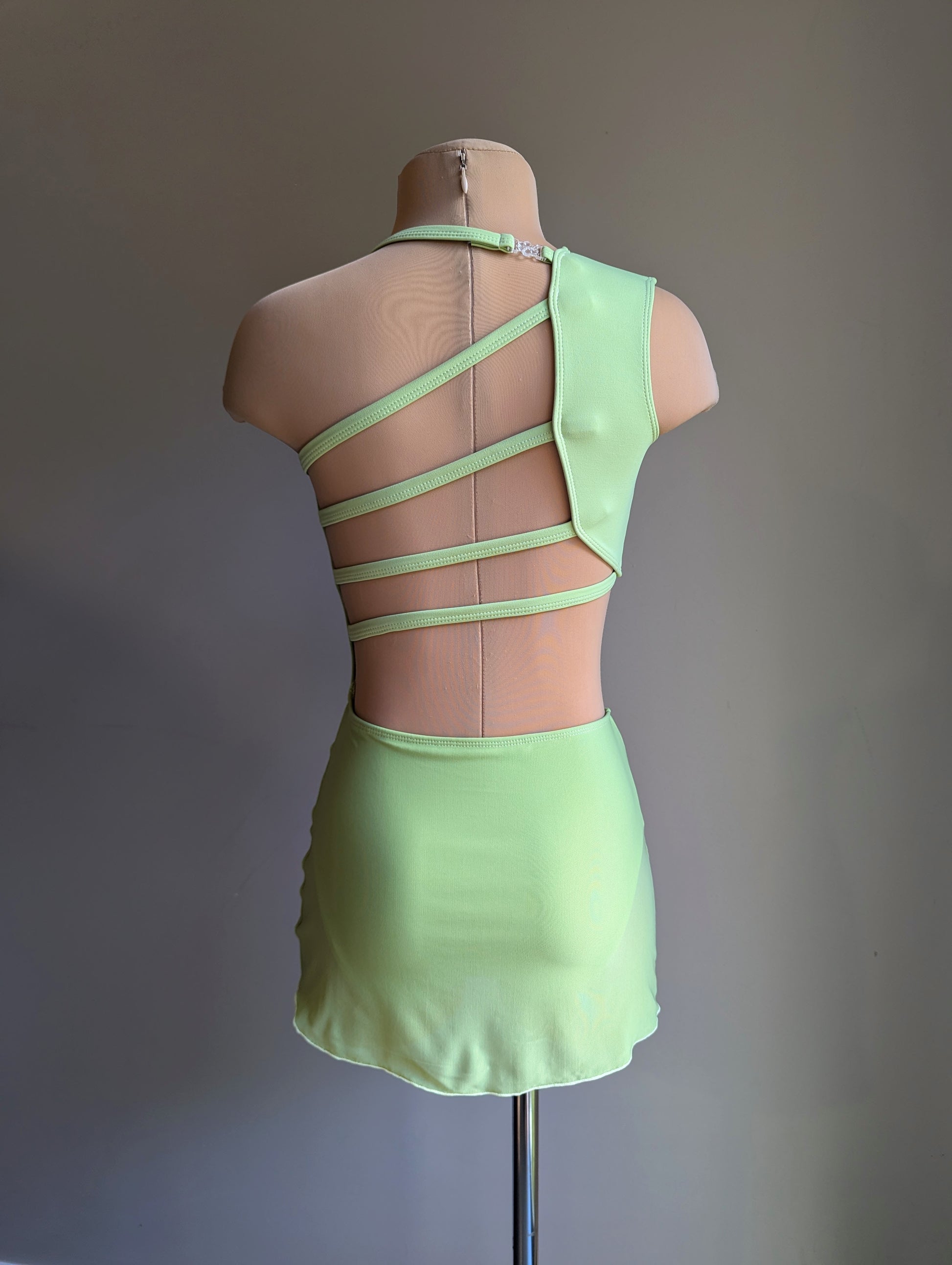 Chloe Slip Dress - Sage Green Mesh 