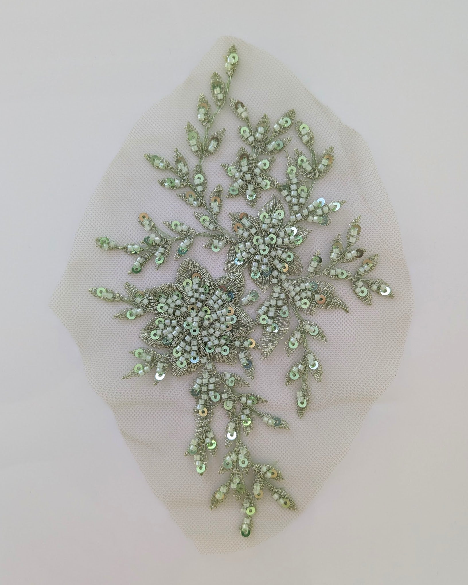 Shimmer Beaded Lace Appliqué 
