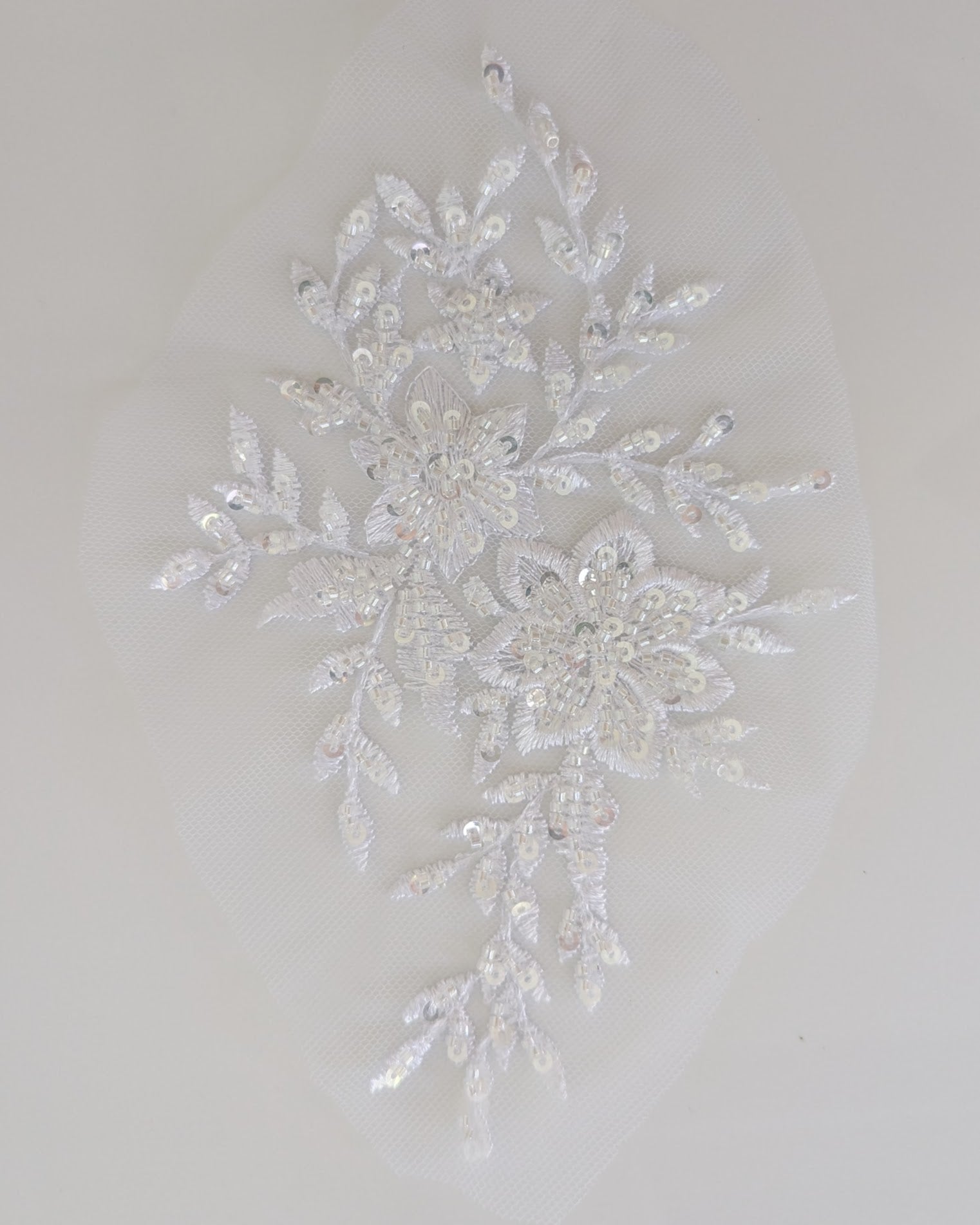 Shimmer Beaded Lace Appliqué 