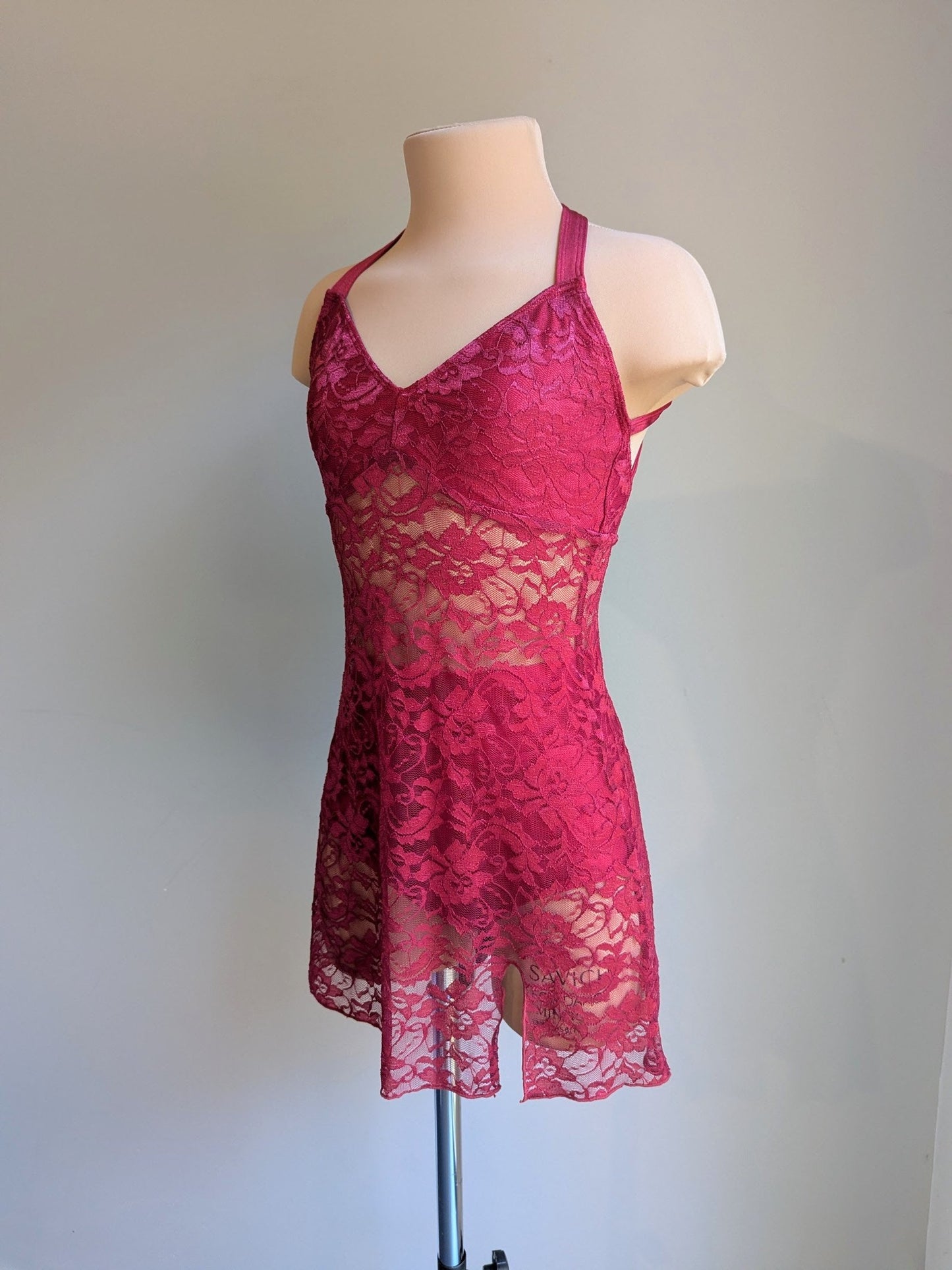 Silhouette 2.0 Slip Dress - Burgundy Lace Briefs Included 