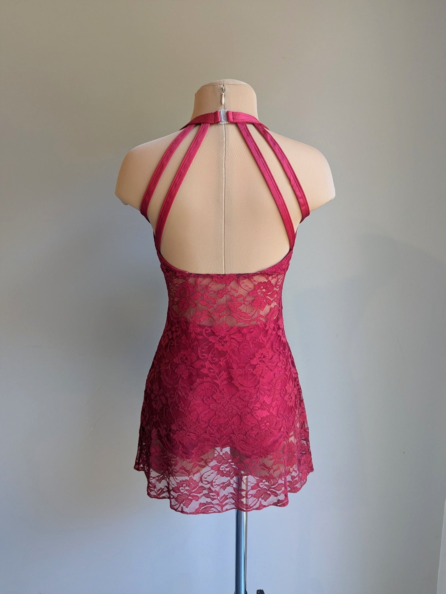 Silhouette 2.0 Slip Dress - Burgundy Lace Briefs Included 