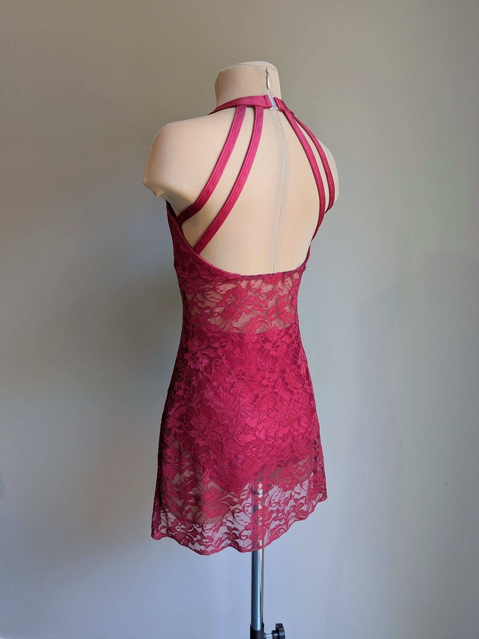 Silhouette 2.0 Slip Dress - Burgundy Lace Briefs Included 