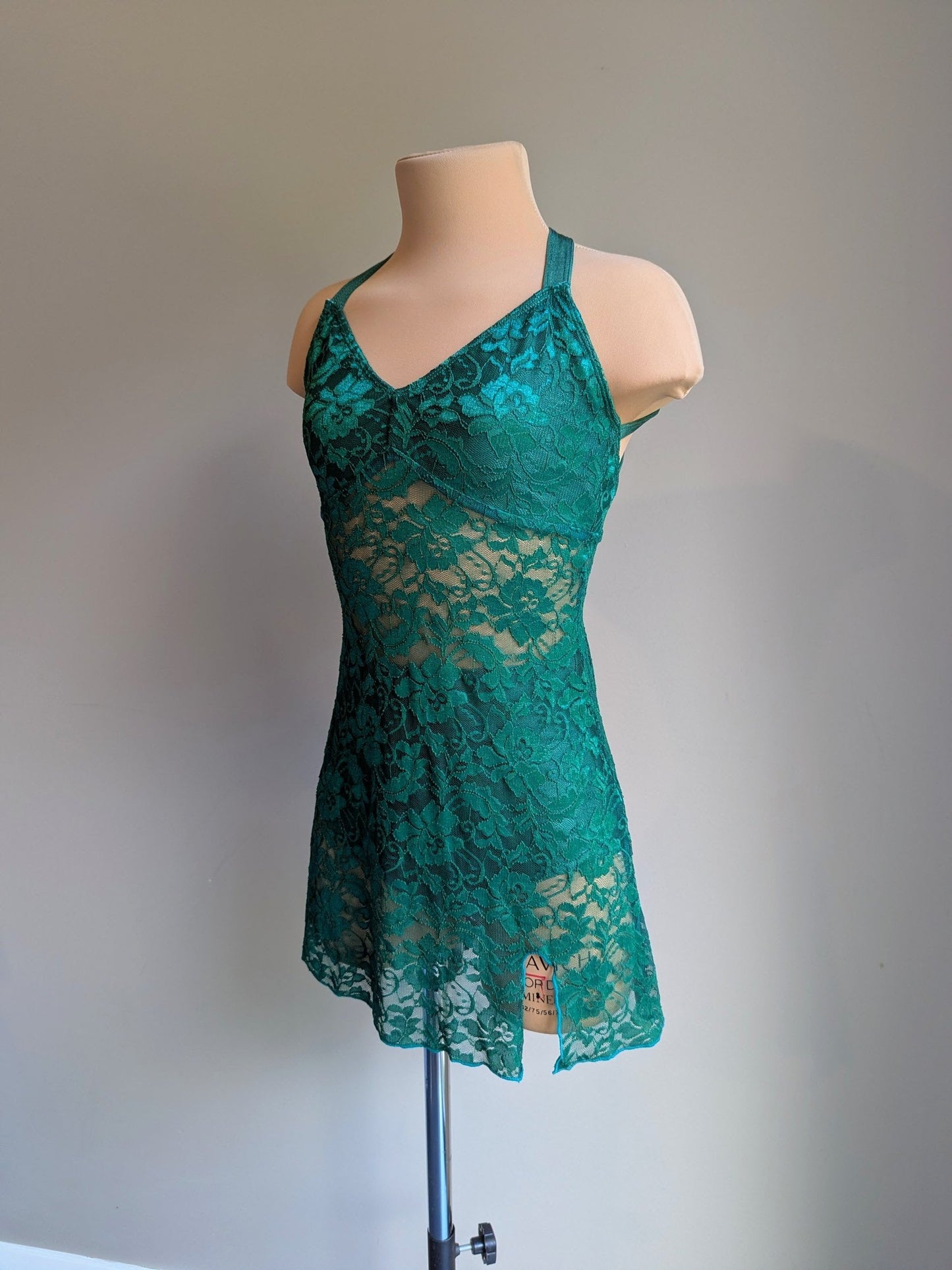 Silhouette 2.0 Slip Dress - Emerald Lace Briefs Included 