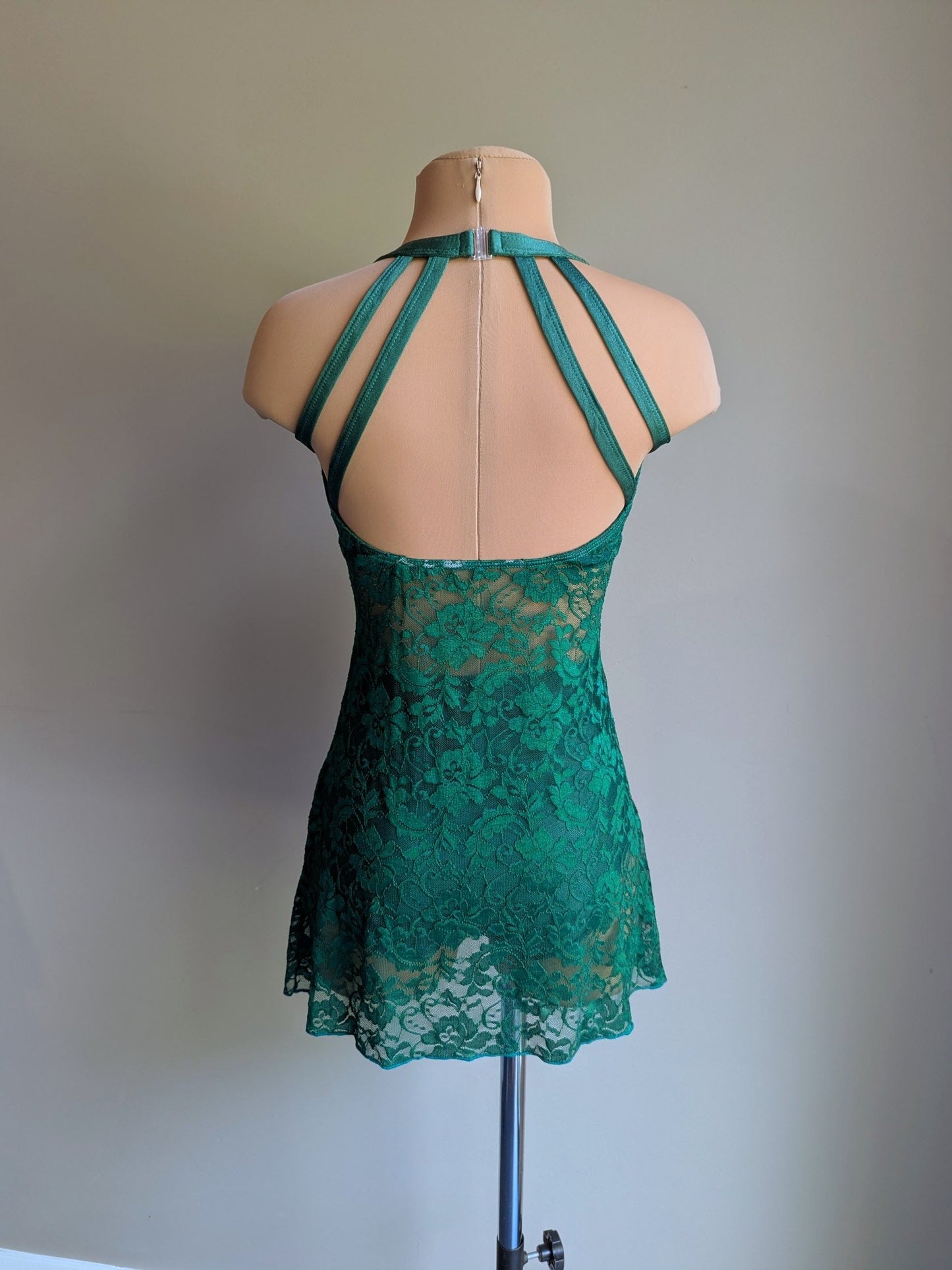 Silhouette 2.0 Slip Dress - Emerald Lace Briefs Included 