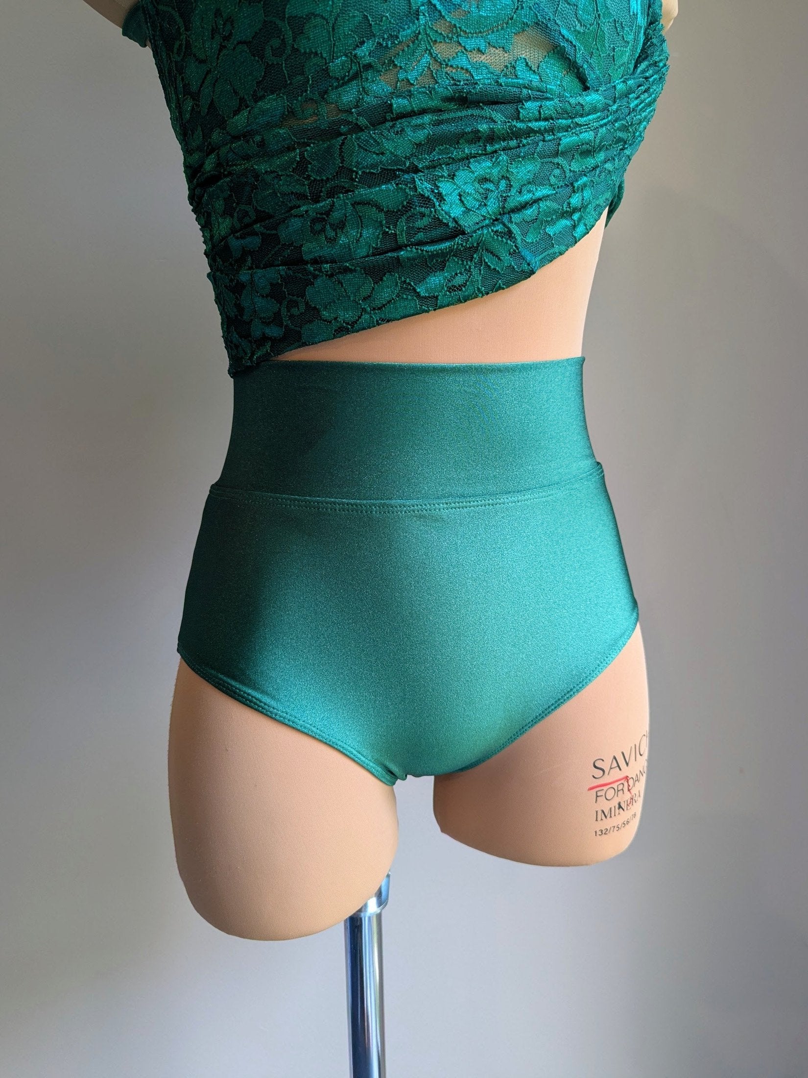 Silhouette 2.0 Slip Dress - Emerald Lace Briefs Included 