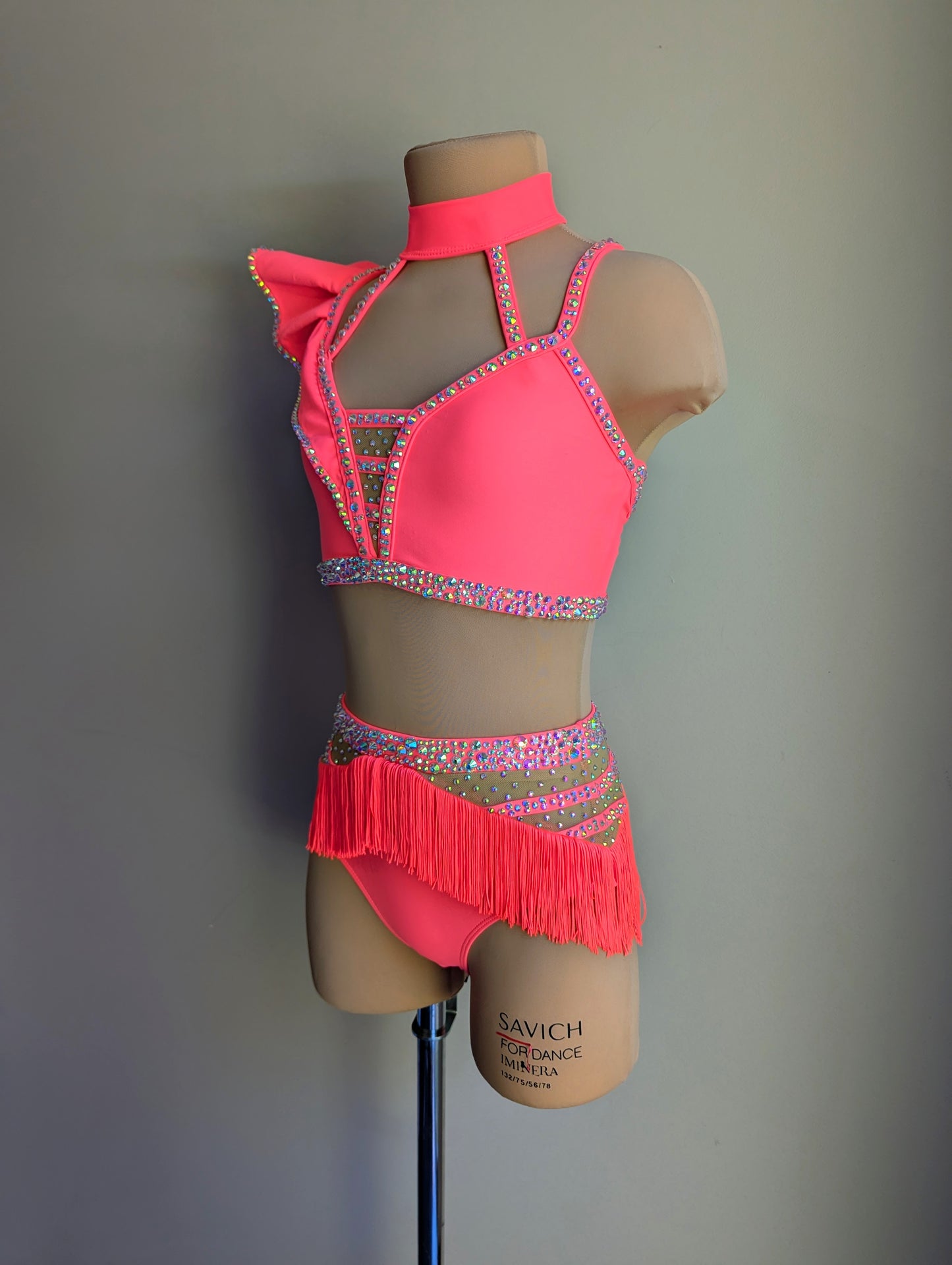 Curtain Call Set Neon Coral - Barely There Dazzling by DMDC 