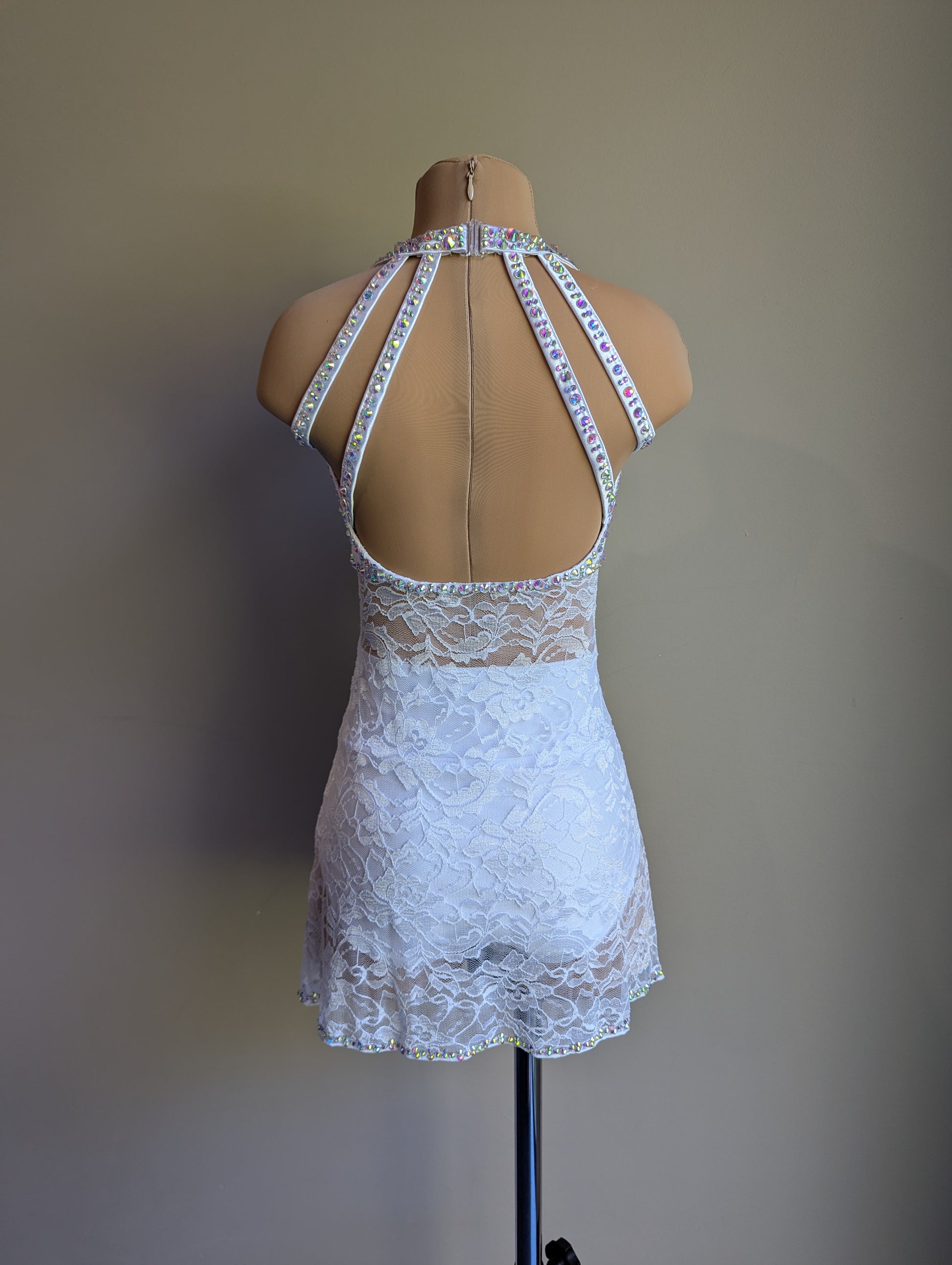 White Silhouette 2.0 Slip Dress - Barely There Dazzling 