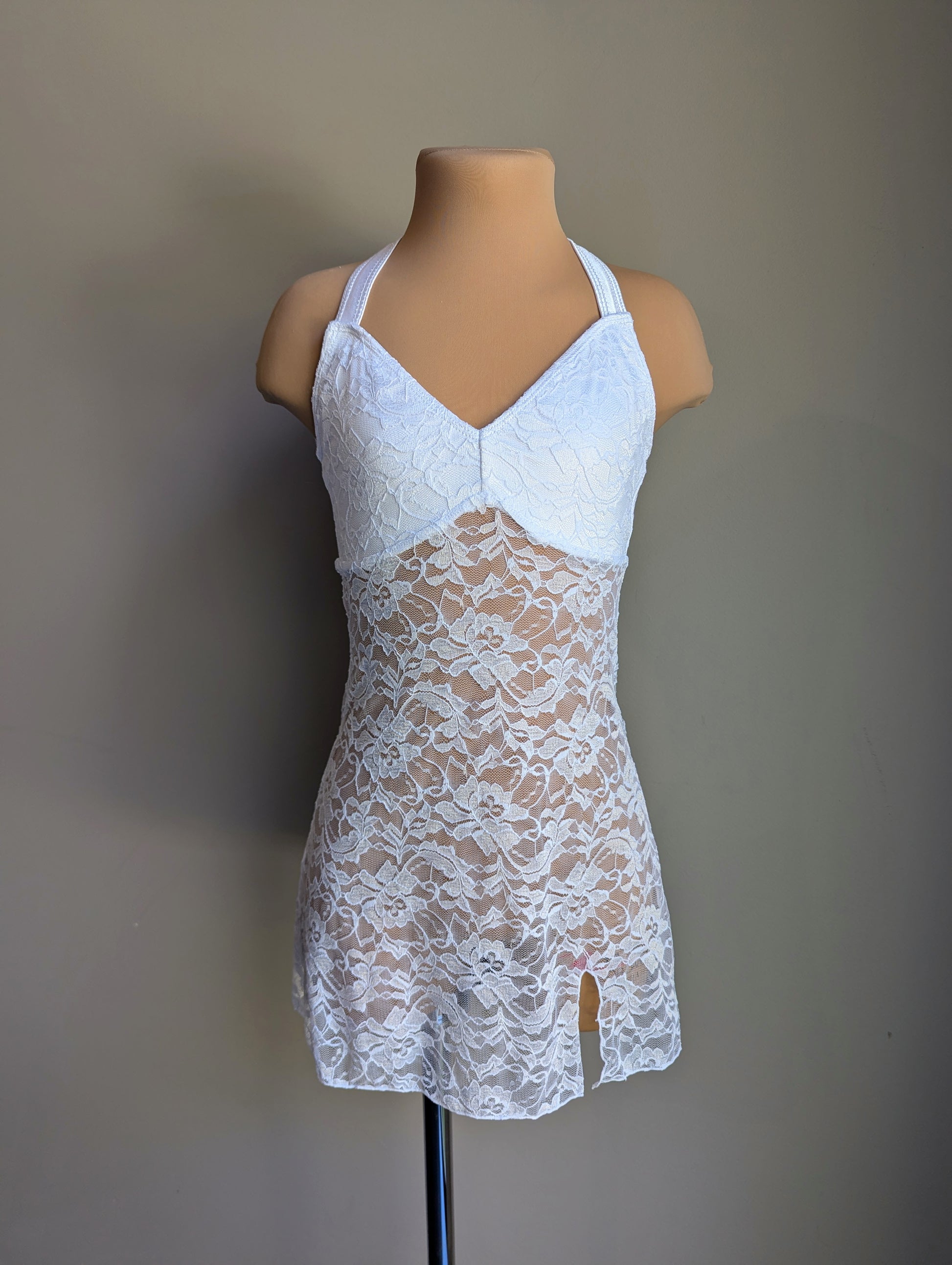 Silhouette 2.0 Slip Dress - White Lace Briefs Not Included 