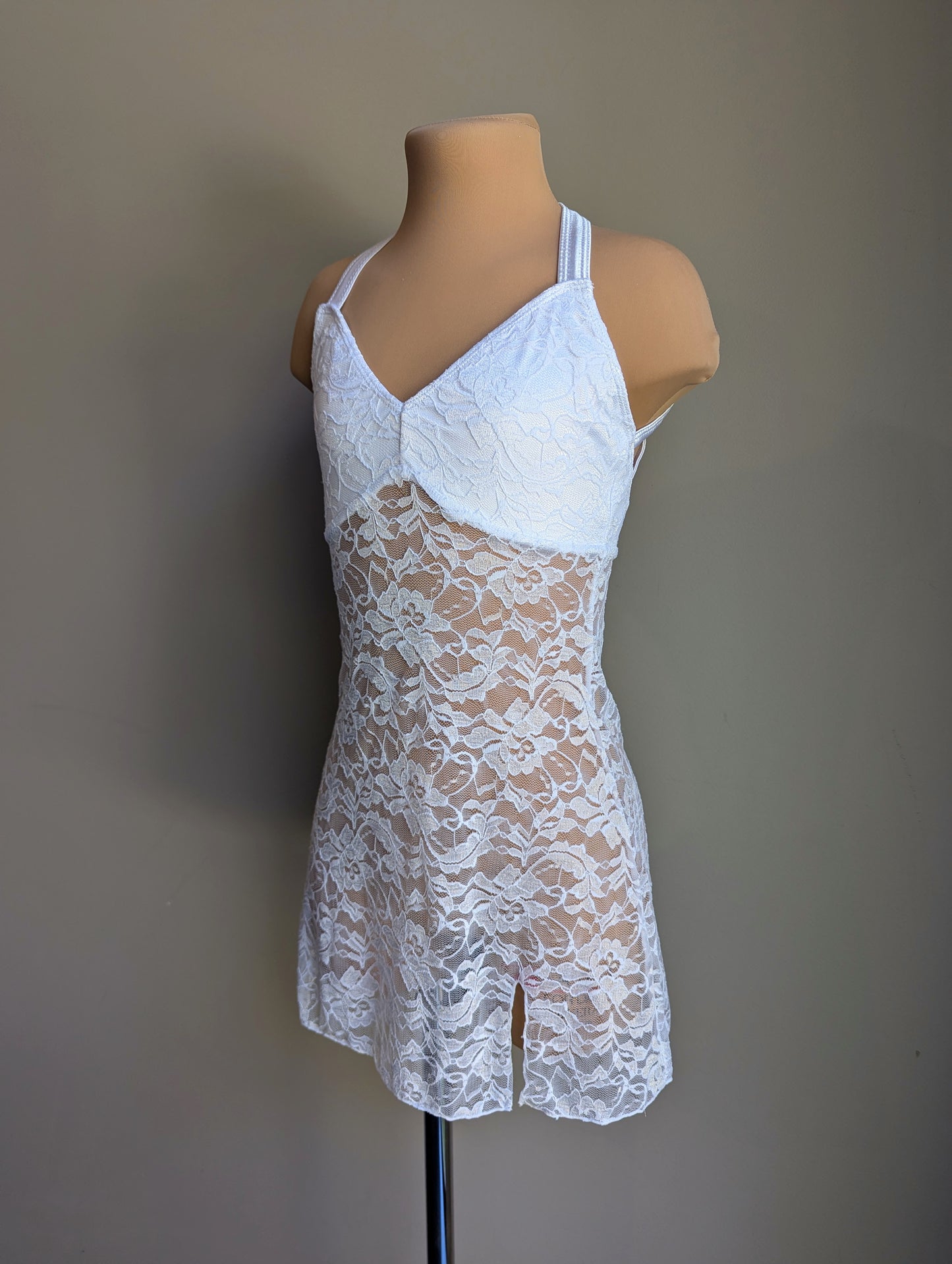 Silhouette 2.0 Slip Dress - White Lace Briefs Not Included 