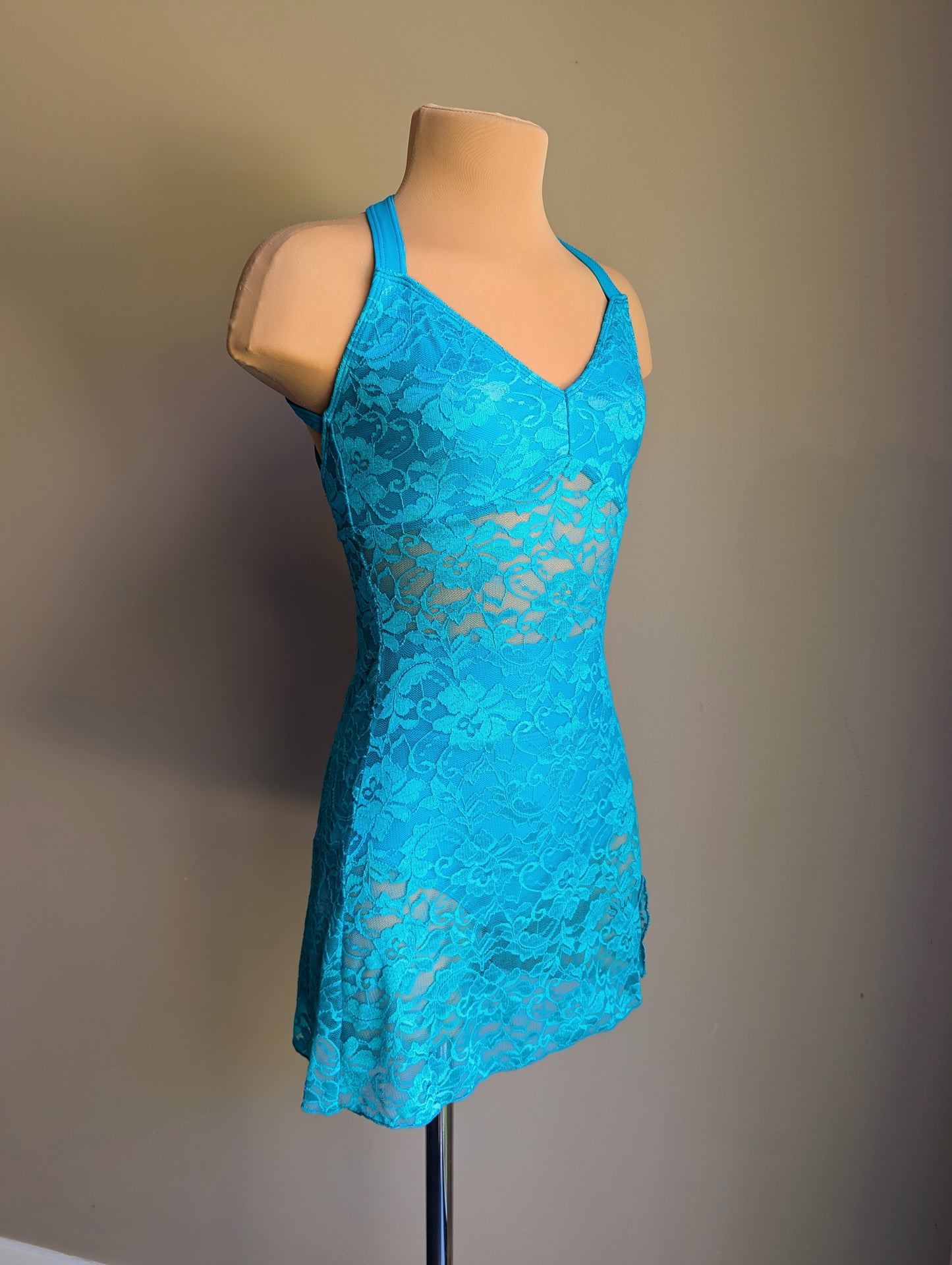 Silhouette 2.0 Slip Dress - Teal Lace Briefs Included 