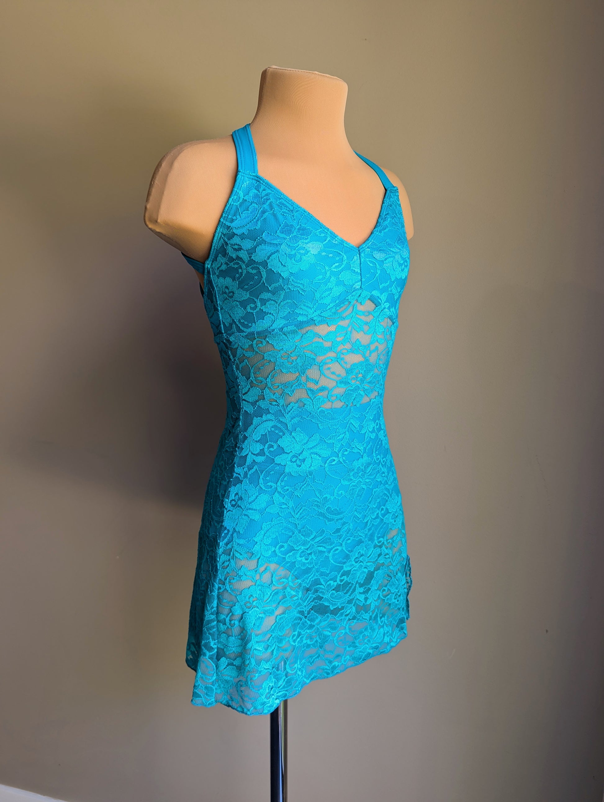 Silhouette 2.0 Slip Dress - Teal Lace Briefs Included 