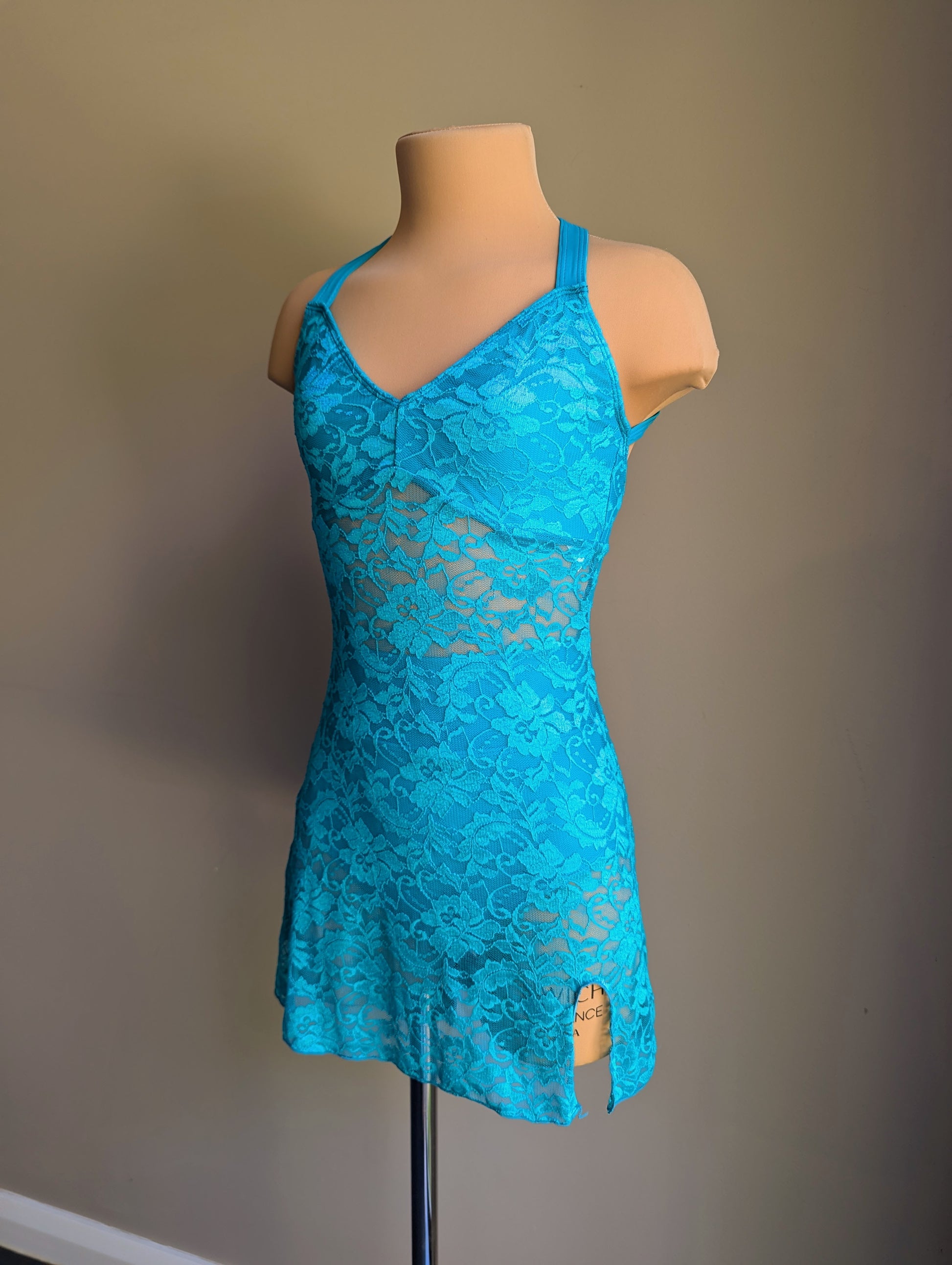 Silhouette 2.0 Slip Dress - Teal Lace Briefs Included 