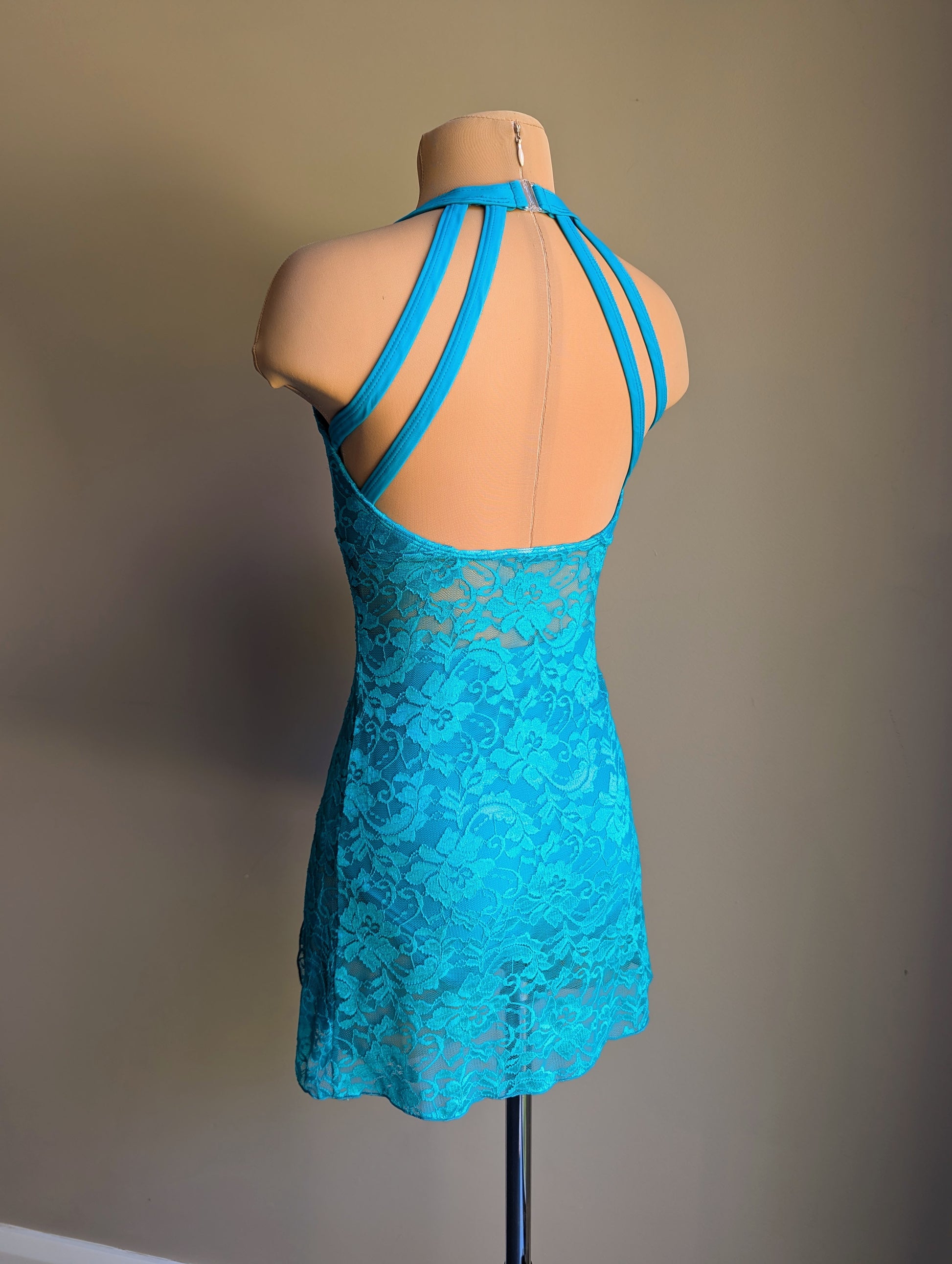 Silhouette 2.0 Slip Dress - Teal Lace Briefs Included 