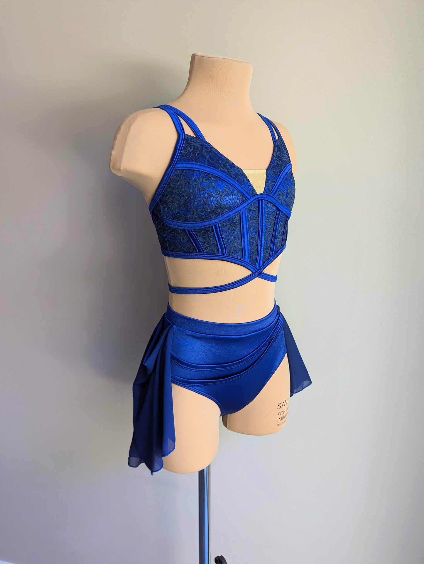 Cherish Set- Navy Satin & Lace 