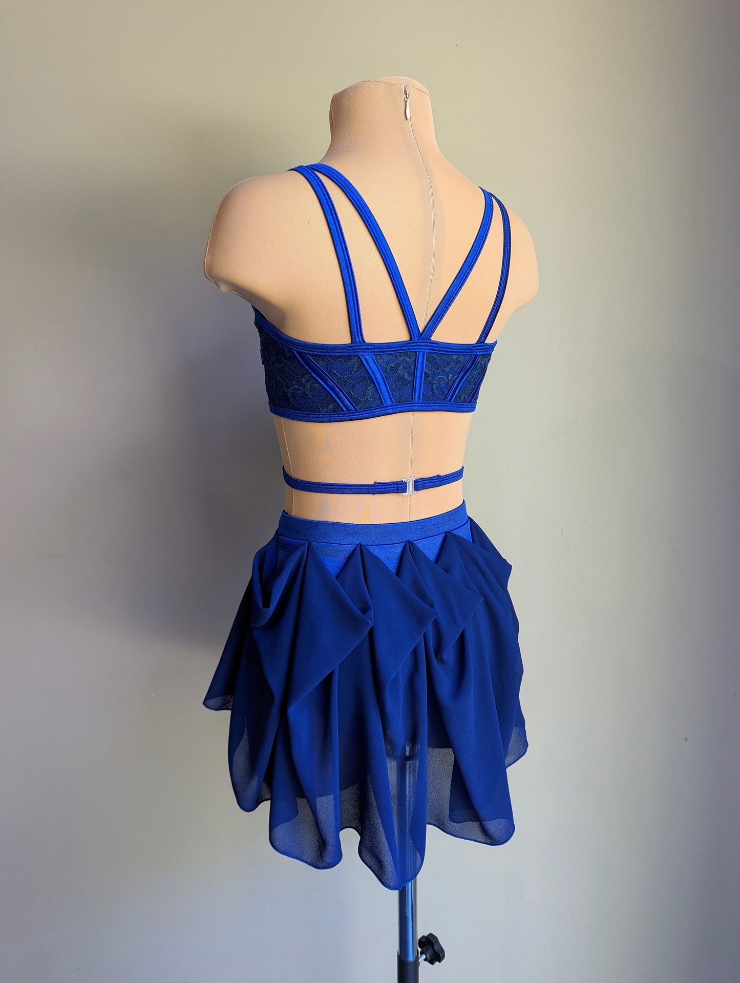 Cherish Set- Navy Satin & Lace 