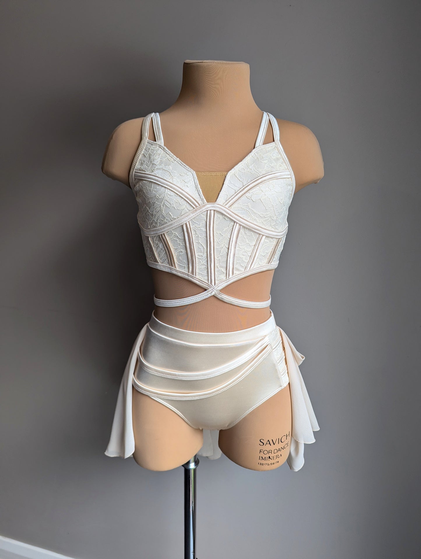 Cherish Set- Ivory Satin & Lace