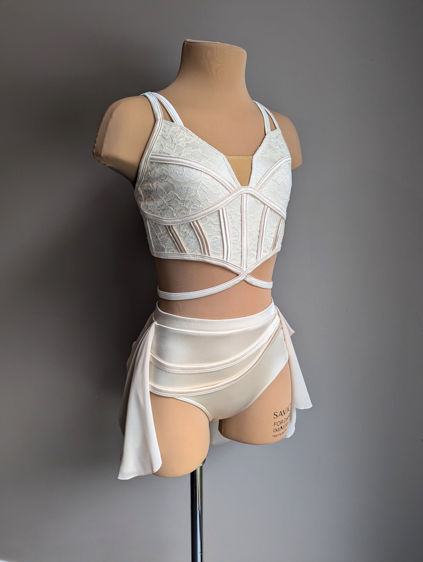 Cherish Set- Ivory Satin & Lace