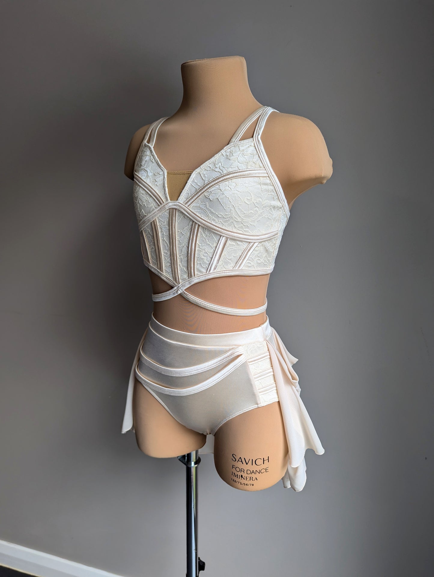 Cherish Set- Ivory Satin & Lace