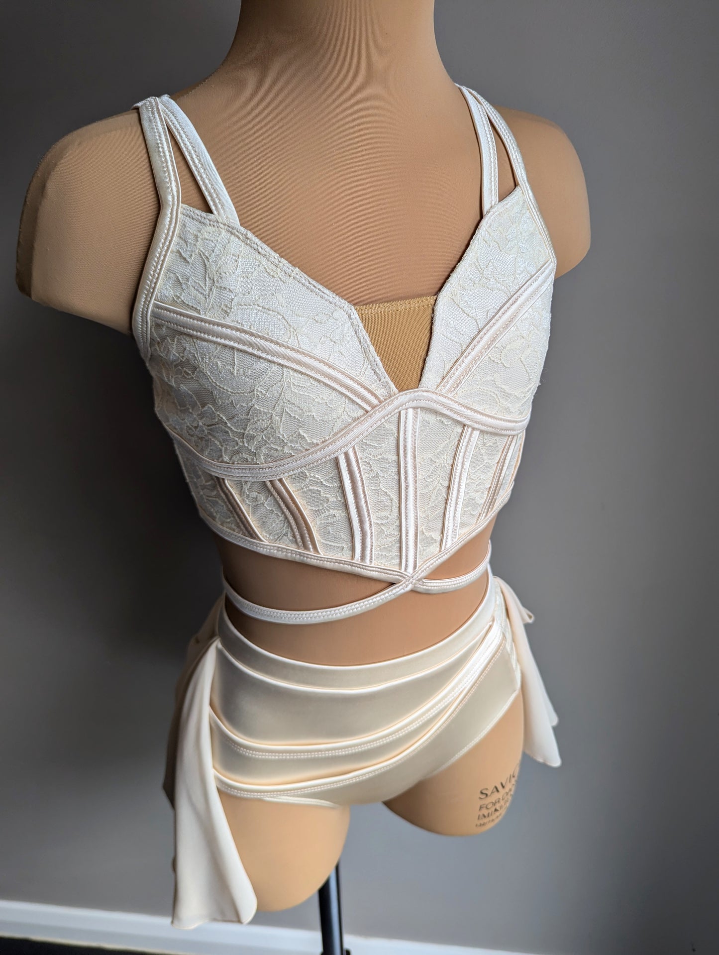 Cherish Set- Ivory Satin & Lace