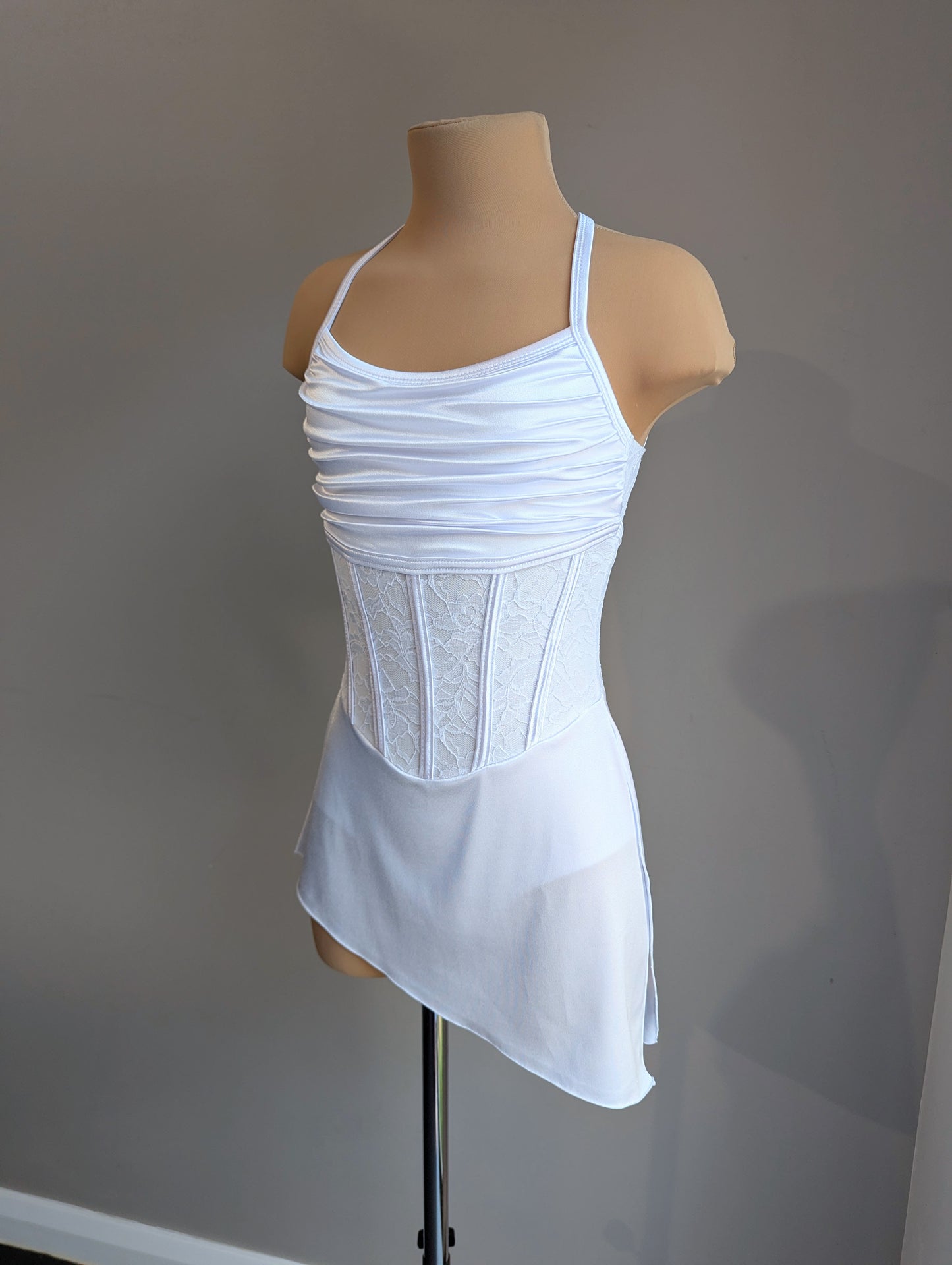 Angelina 2.0 Base - White Satin & Lace