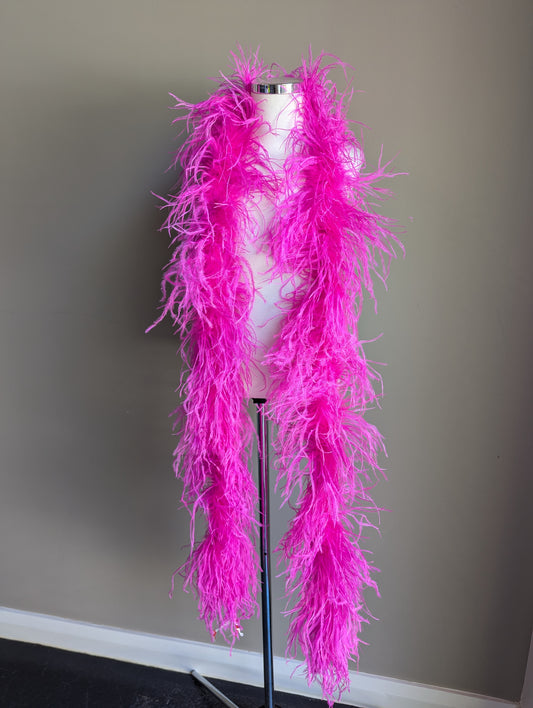 Ostrich Feather Boa 6ply - Hot Pink Feathers
