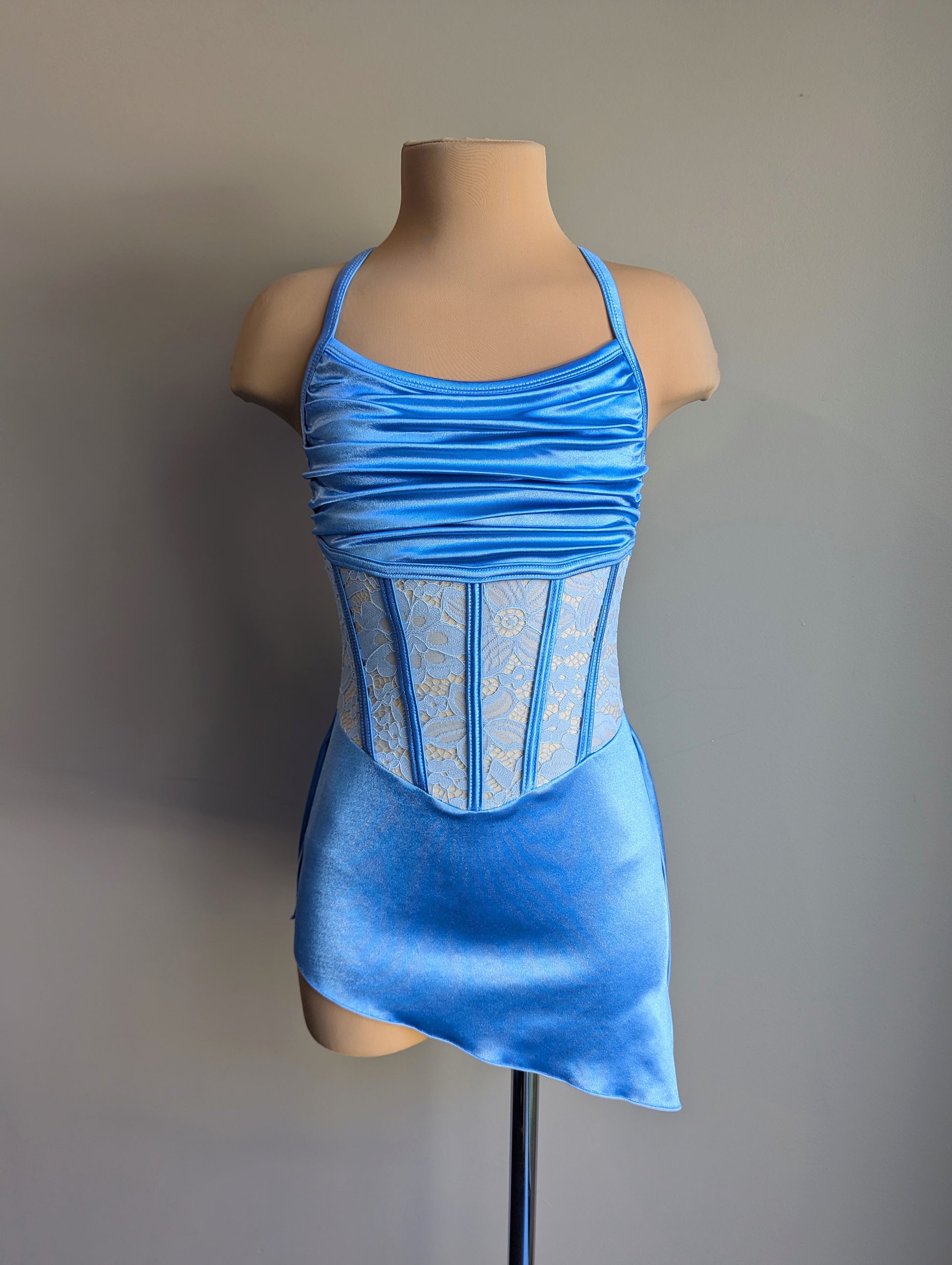 Angelina 2.0 Base - Cornflower Blue Satin & Lace 