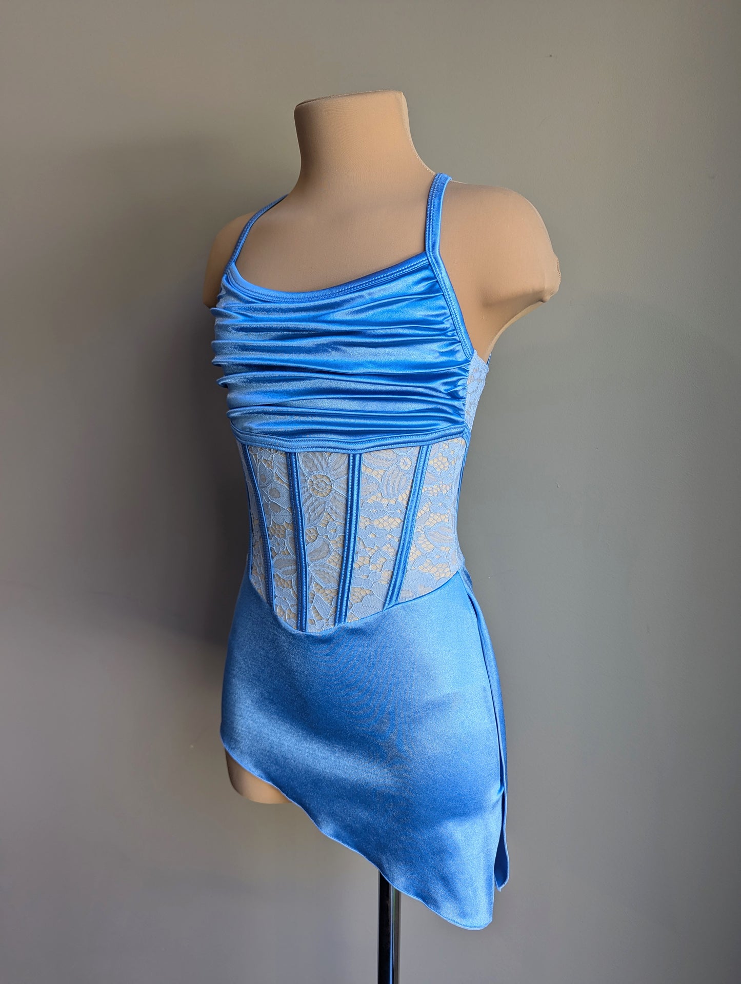 Angelina 2.0 Base - Cornflower Blue Satin & Lace 