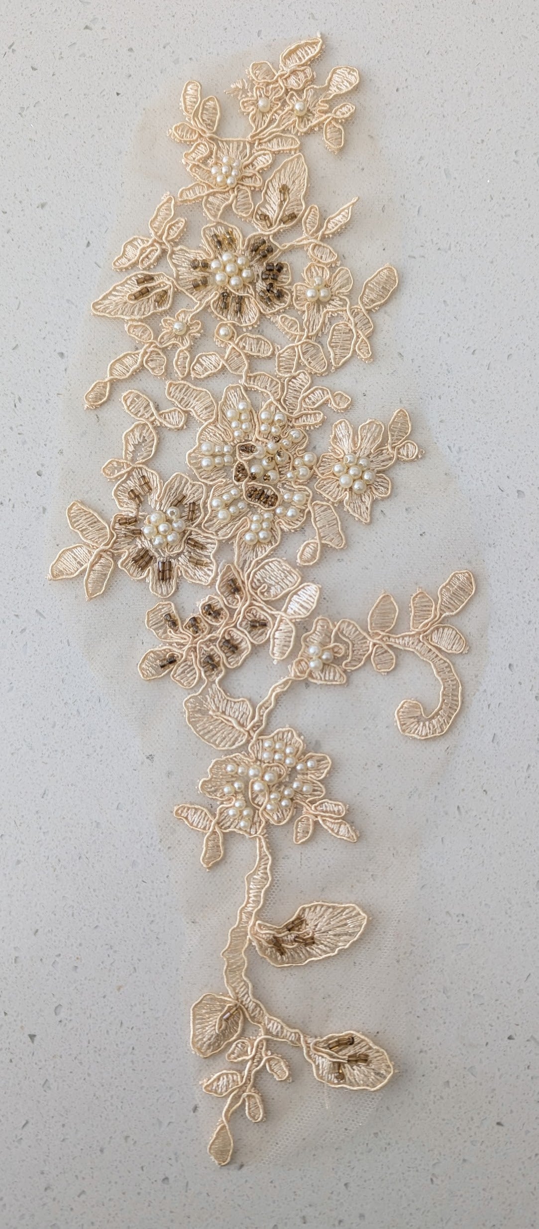 Chamomile Beaded Lace Appliqué (1 Colour)