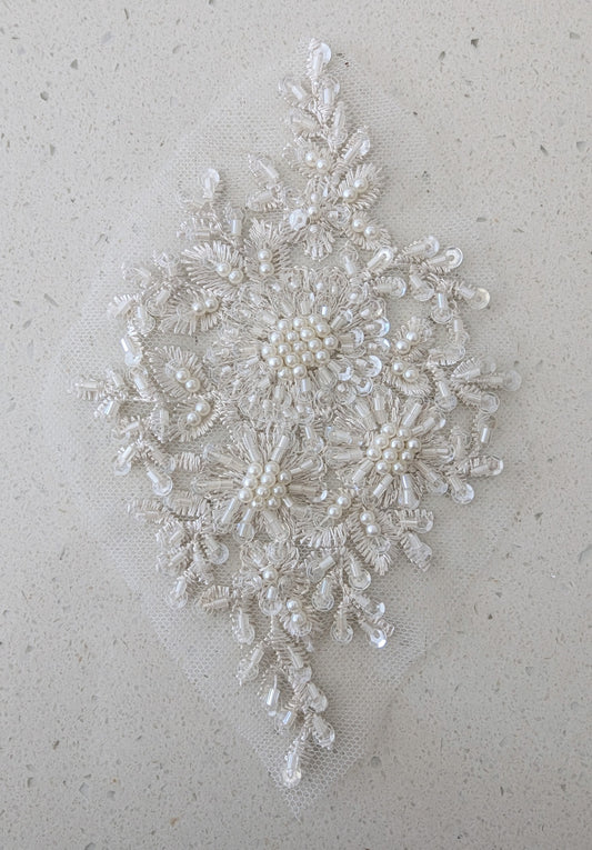 Charlotte Beaded Lace Appliqué 3 Colours 