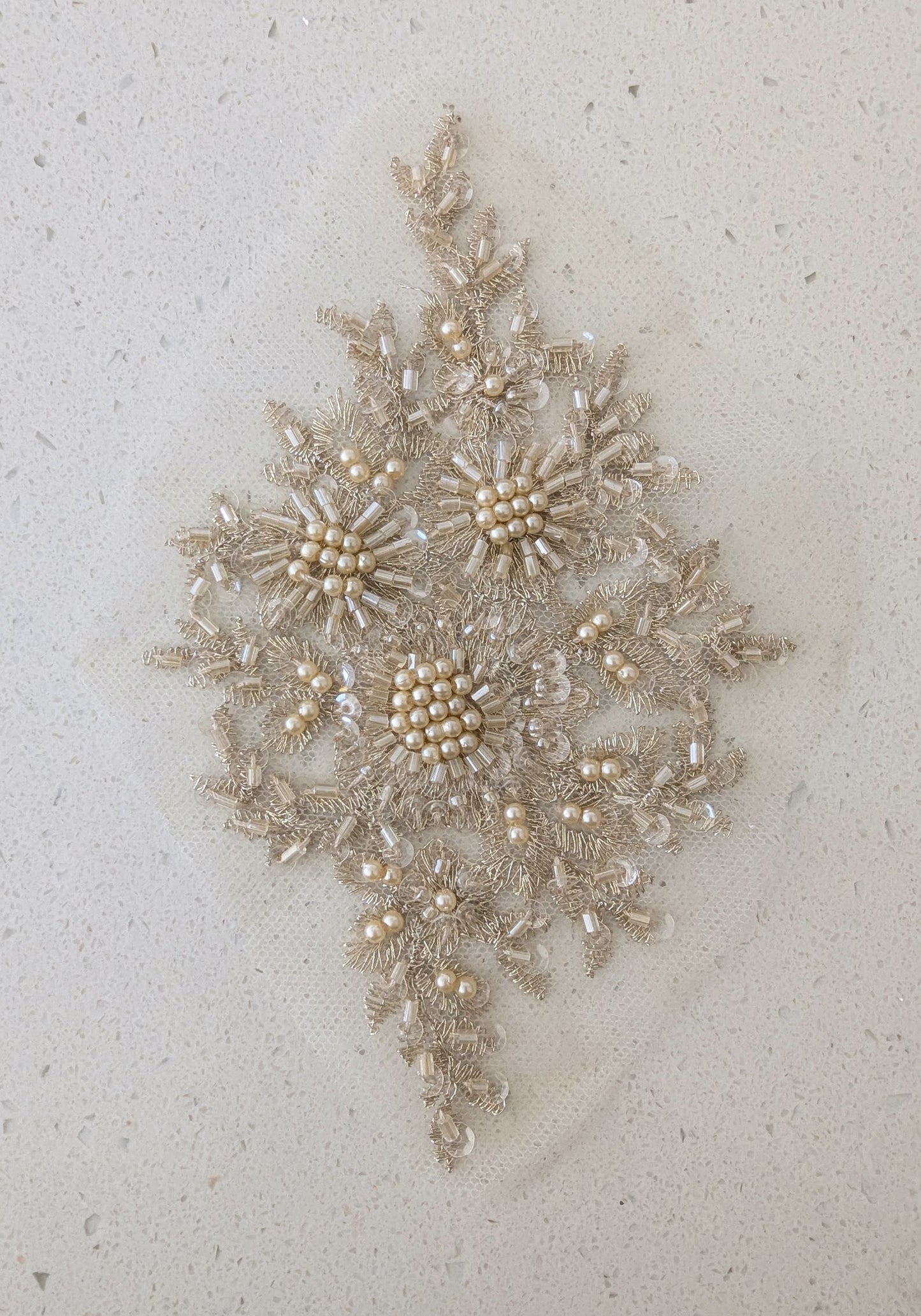Charlotte Beaded Lace Appliqué (3 Colours)