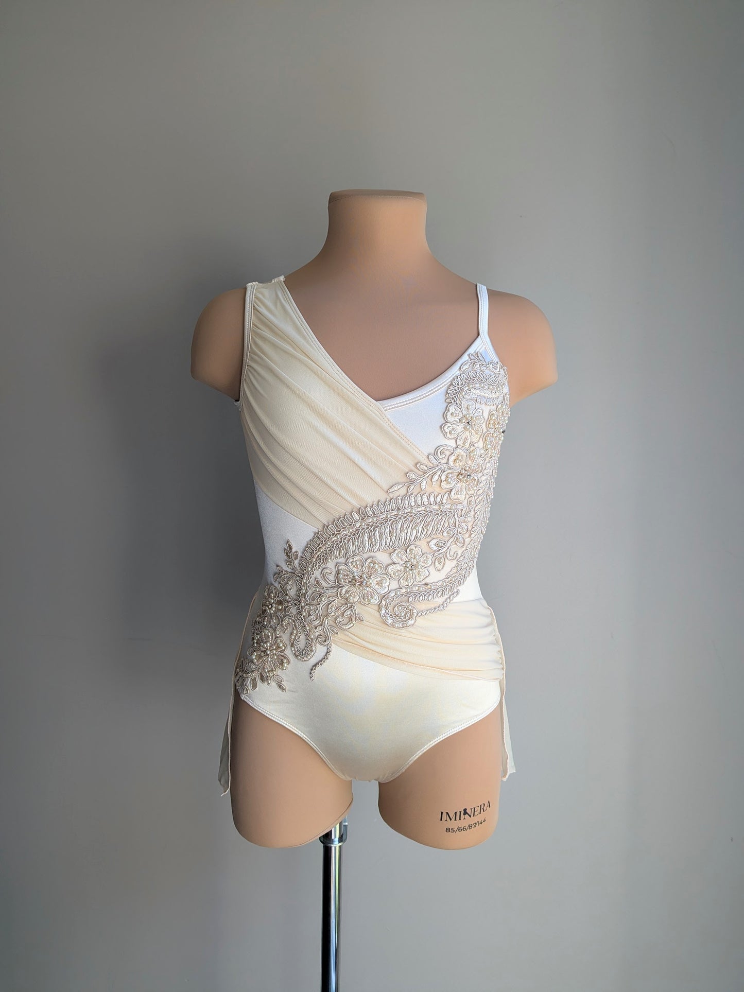Flutter - Limited Edition Base - Ivory Satin with Champagne Lace 