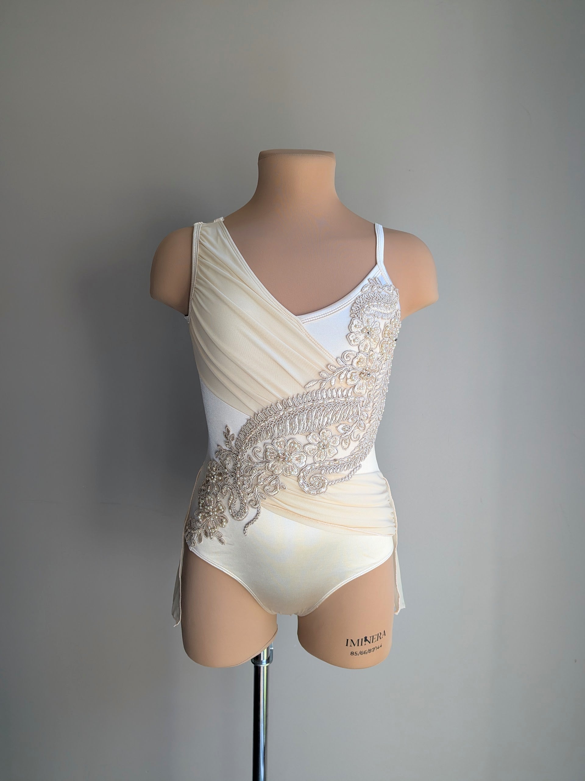 Flutter - Limited Edition Base - Ivory Satin with Champagne Lace 