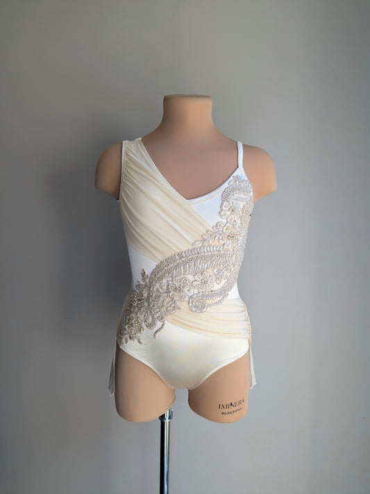 Flutter - Limited Edition Base - Ivory Satin with Champagne Lace 