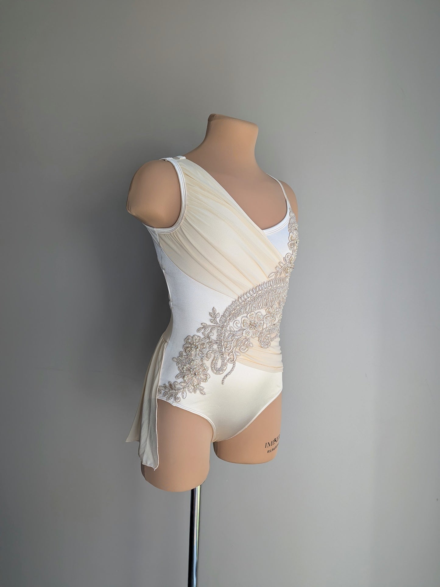 Flutter - Limited Edition Base - Ivory Satin with Champagne Lace 