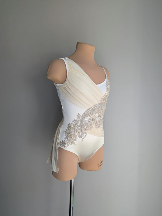 Flutter - Limited Edition Base - Ivory Satin with Champagne Lace 