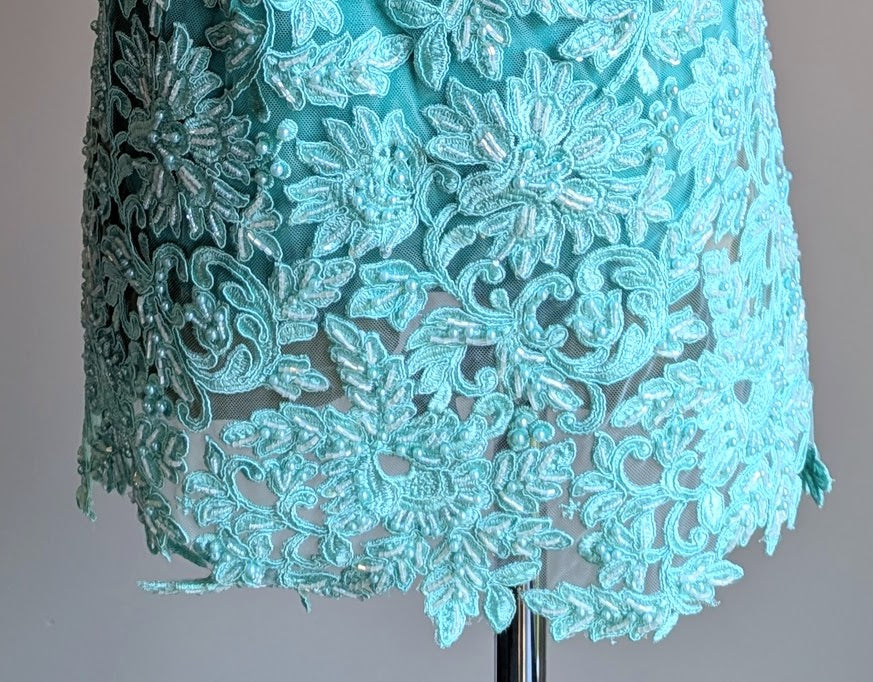 Cherish Bloom Mint Satin: Freeform Hem - Limited Edition Costume Fully Dazzled by DMDC 