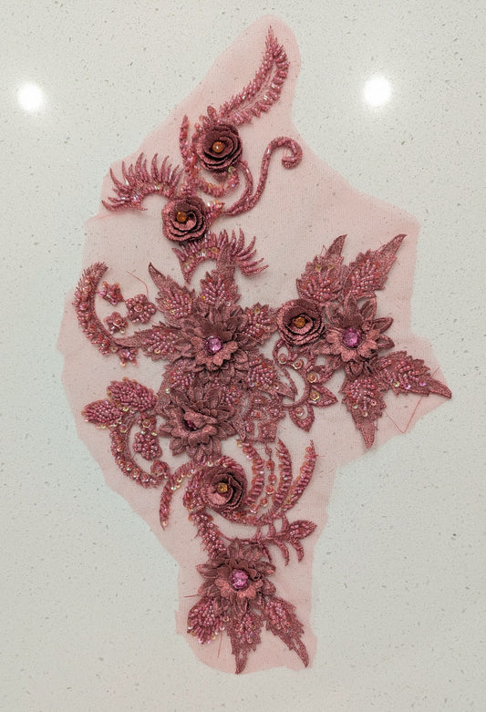 Serena Beaded Lace Appliqué 3 Colours 