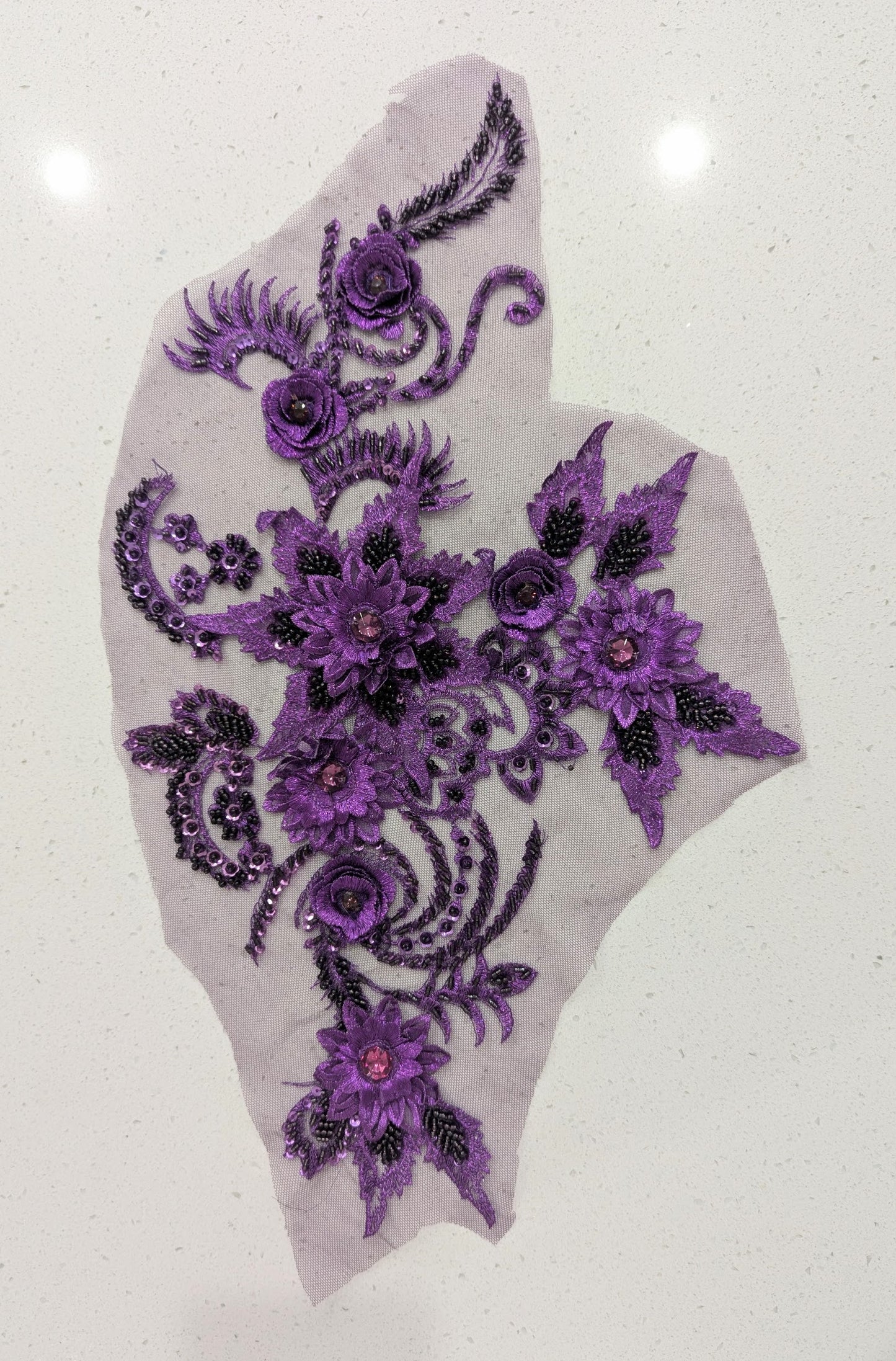 Serena Beaded Lace Appliqué 3 Colours 