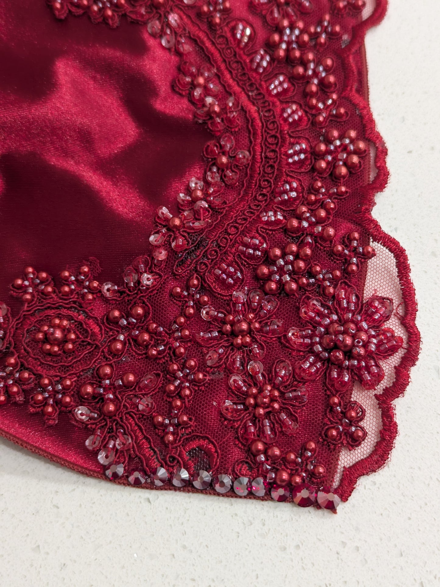Promise Leo - Burgundy Satin 