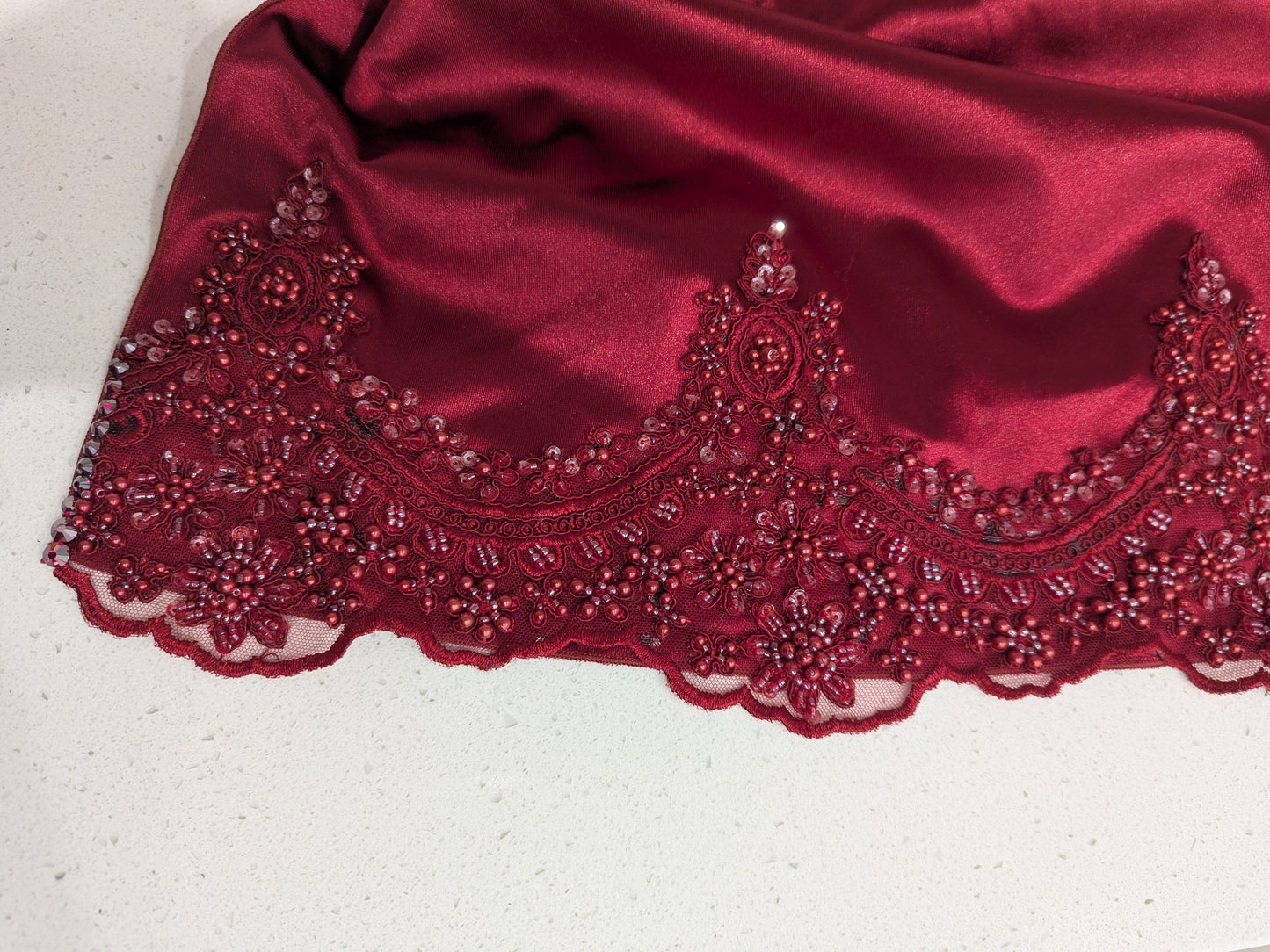 Promise Leo - Burgundy Satin 