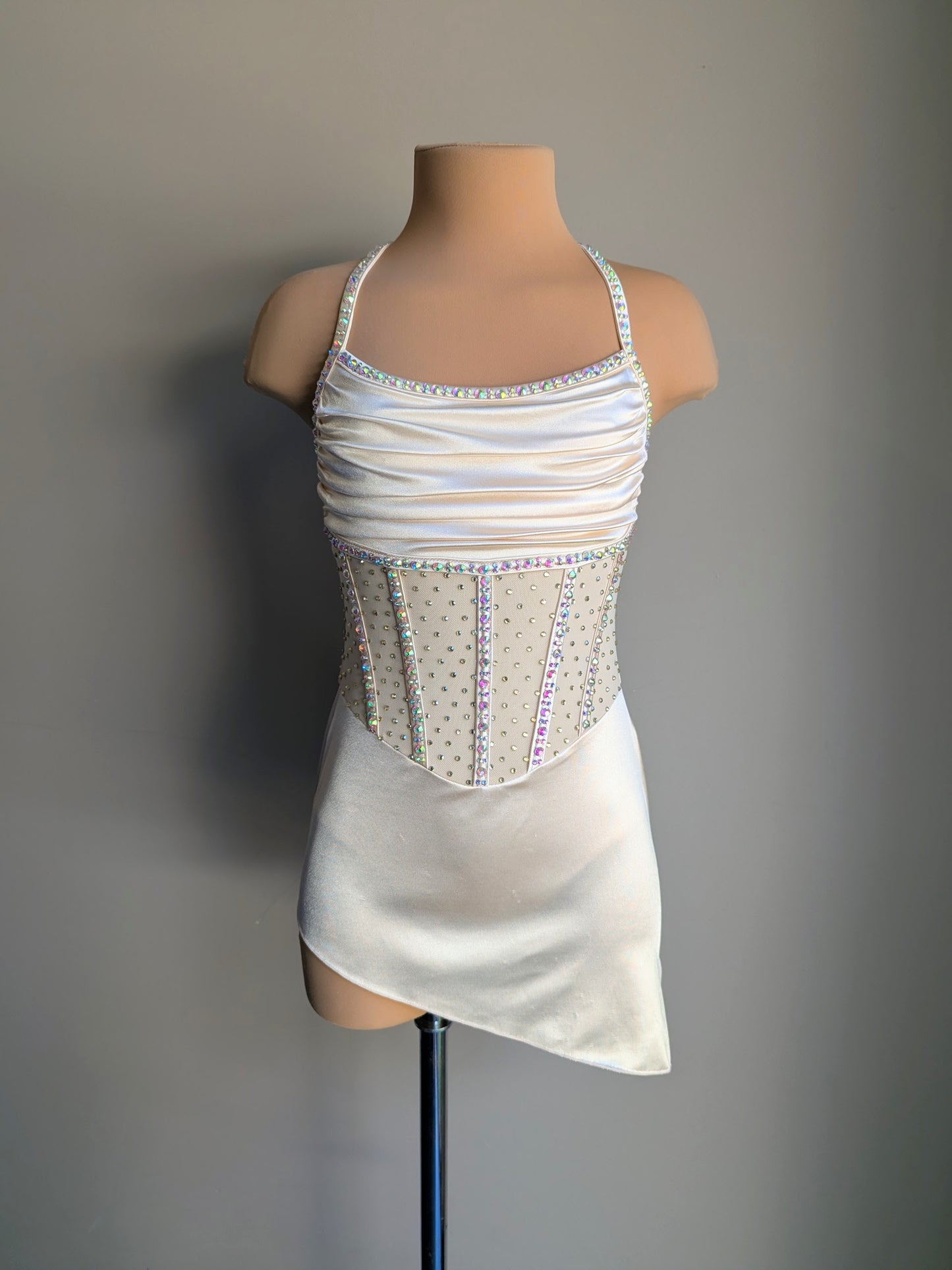 Ivory Satin Angelina 2.0 - Barely There Dazzling by DMDC 