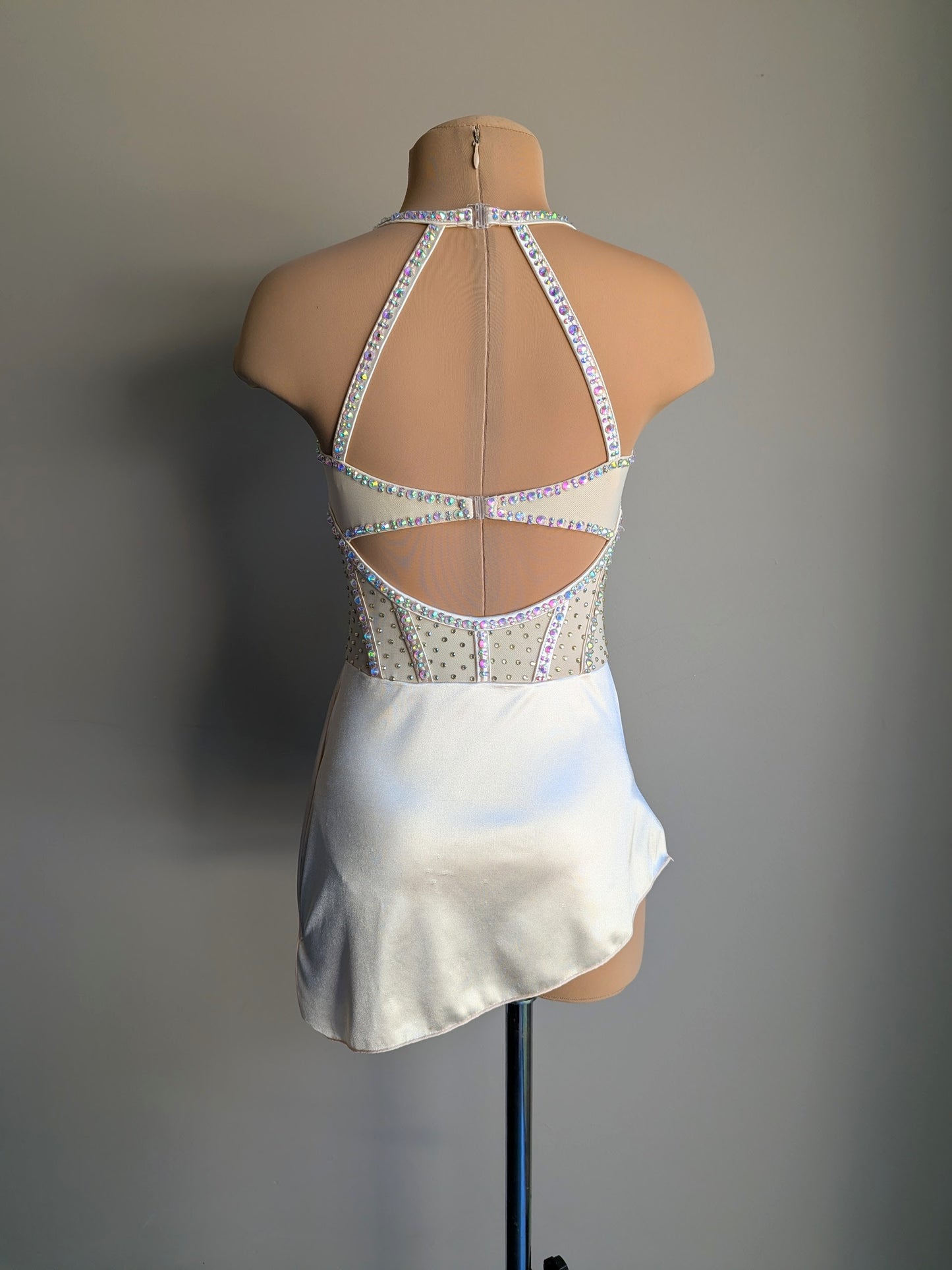 Ivory Satin Angelina 2.0 - Barely There Dazzling by DMDC 