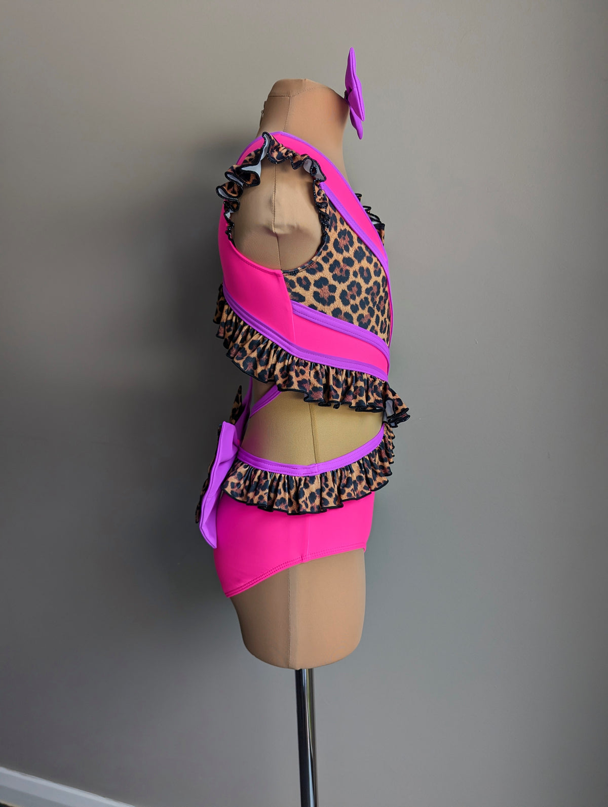 Little Miss Mischief Leo - Violet & Flamingo Pink 