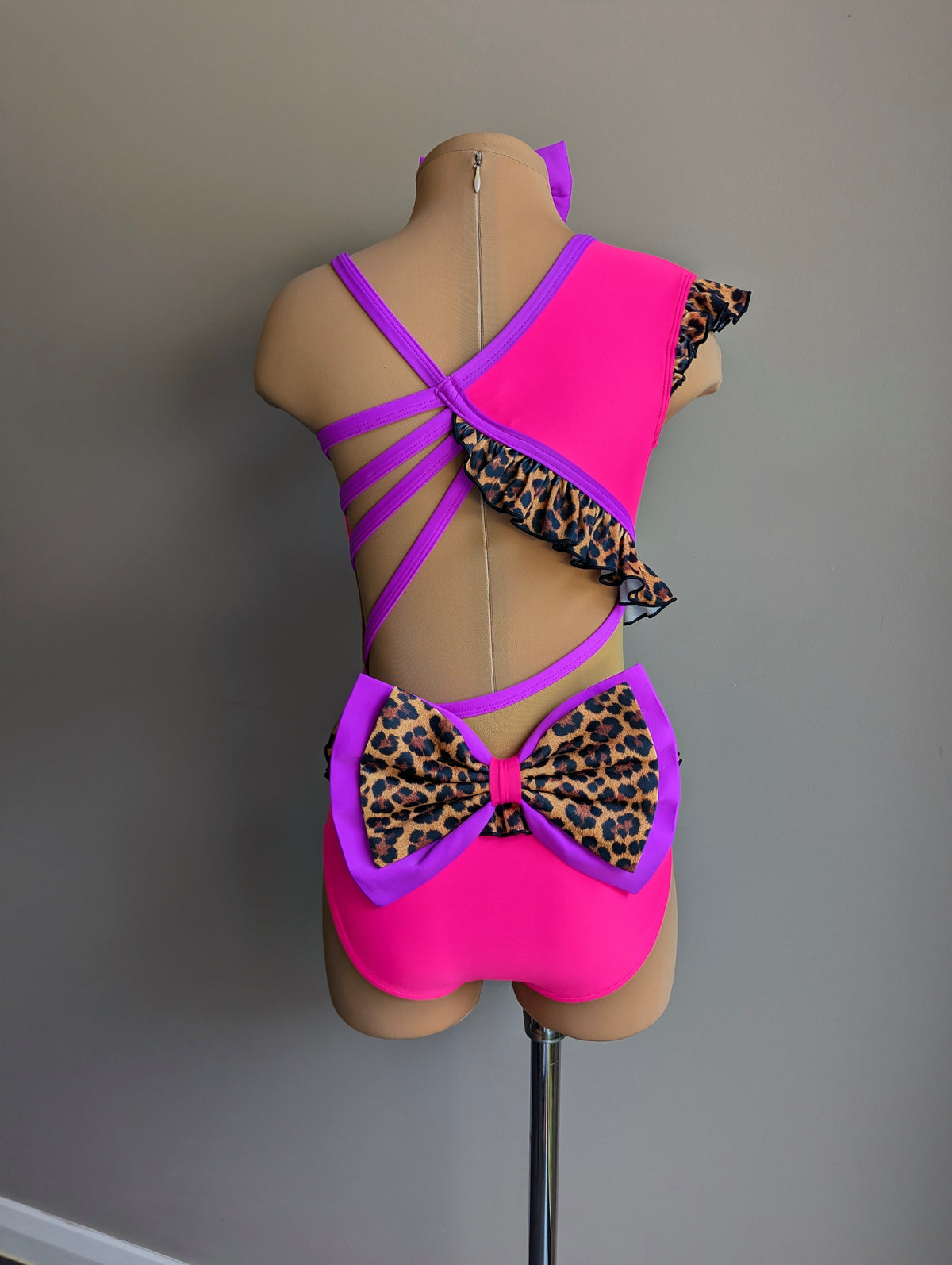 Little Miss Mischief Leo - Violet & Flamingo Pink 
