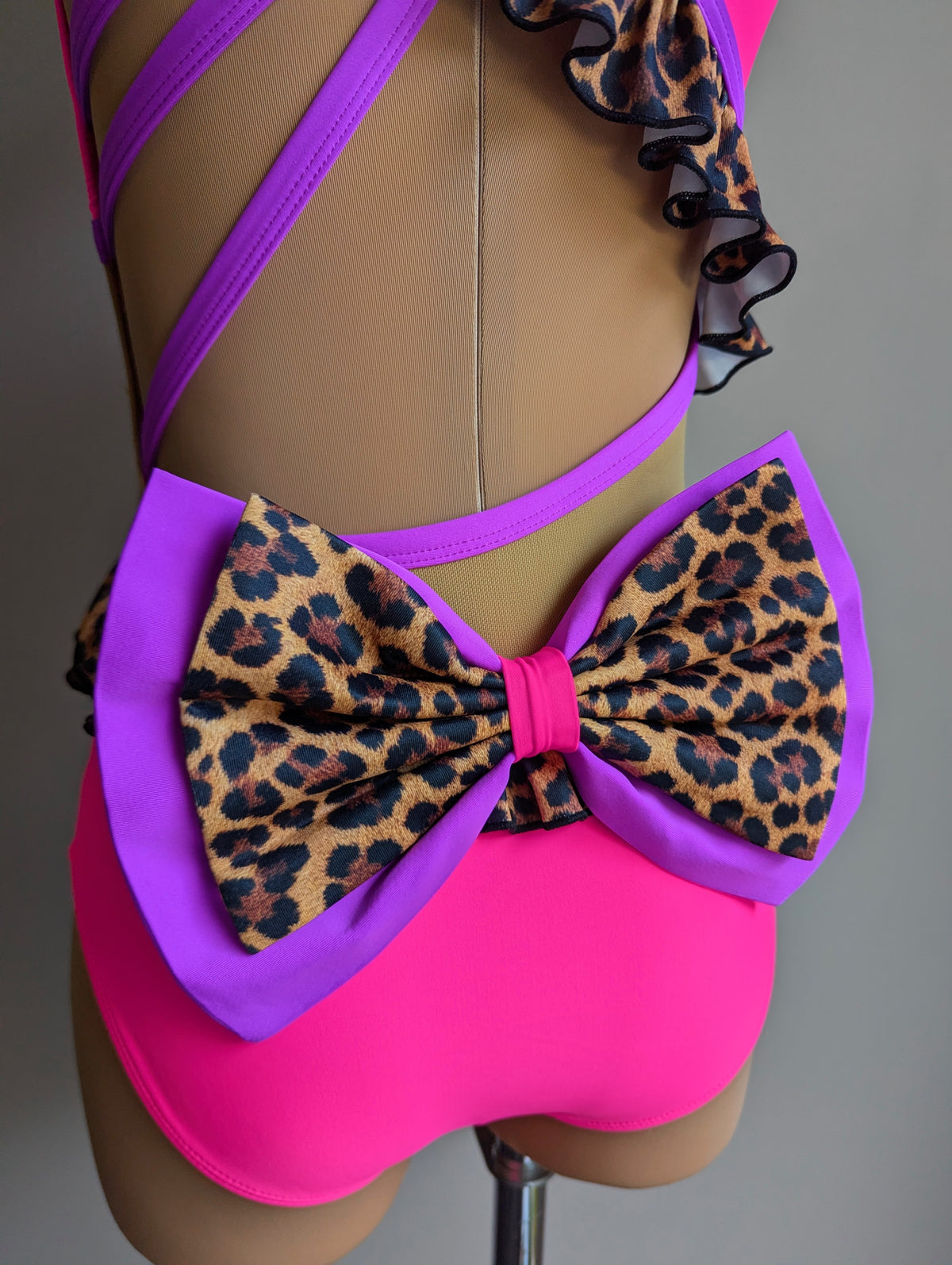 Little Miss Mischief Leo - Violet & Flamingo Pink 