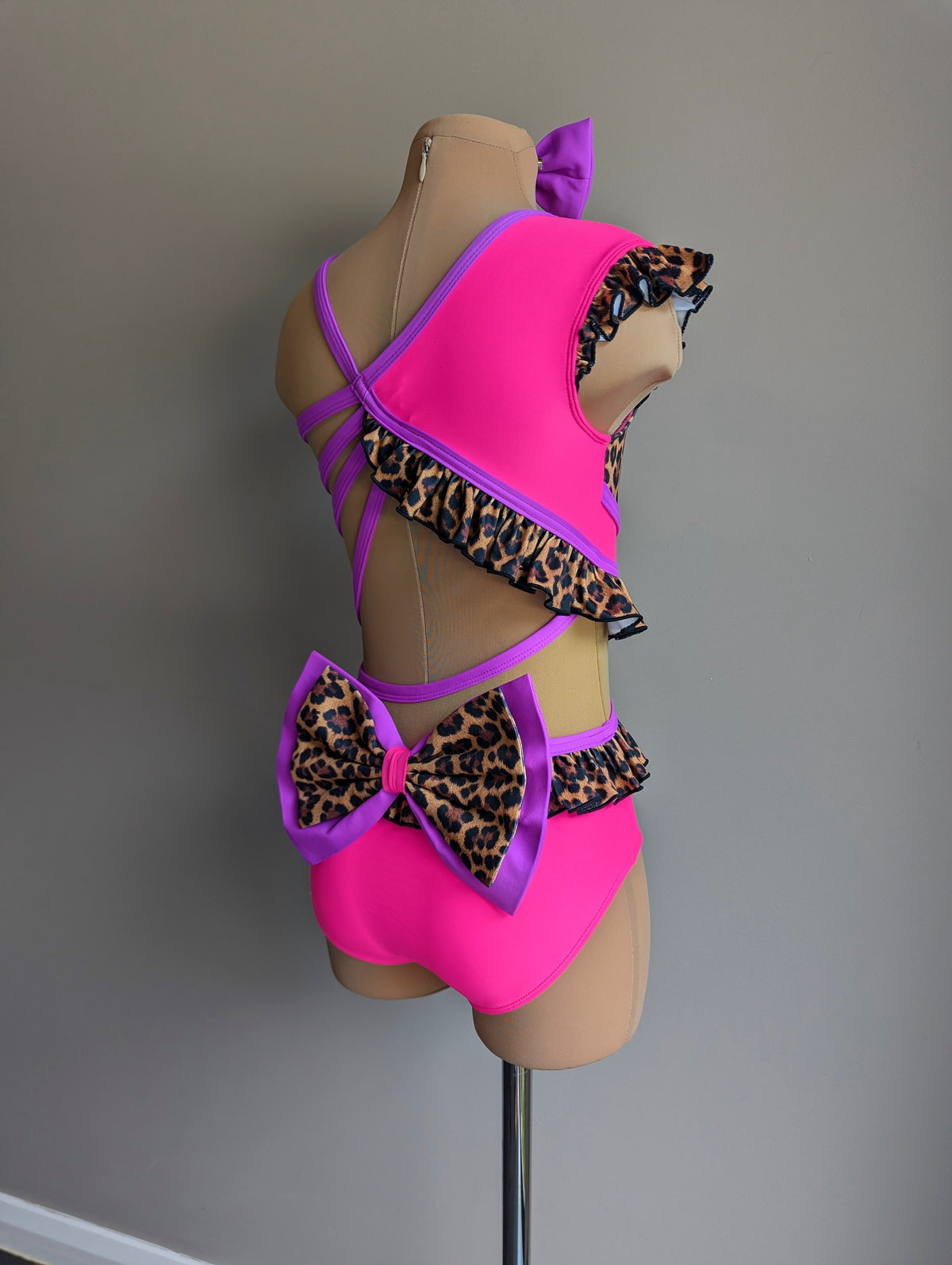 Little Miss Mischief Leo - Violet & Flamingo Pink 