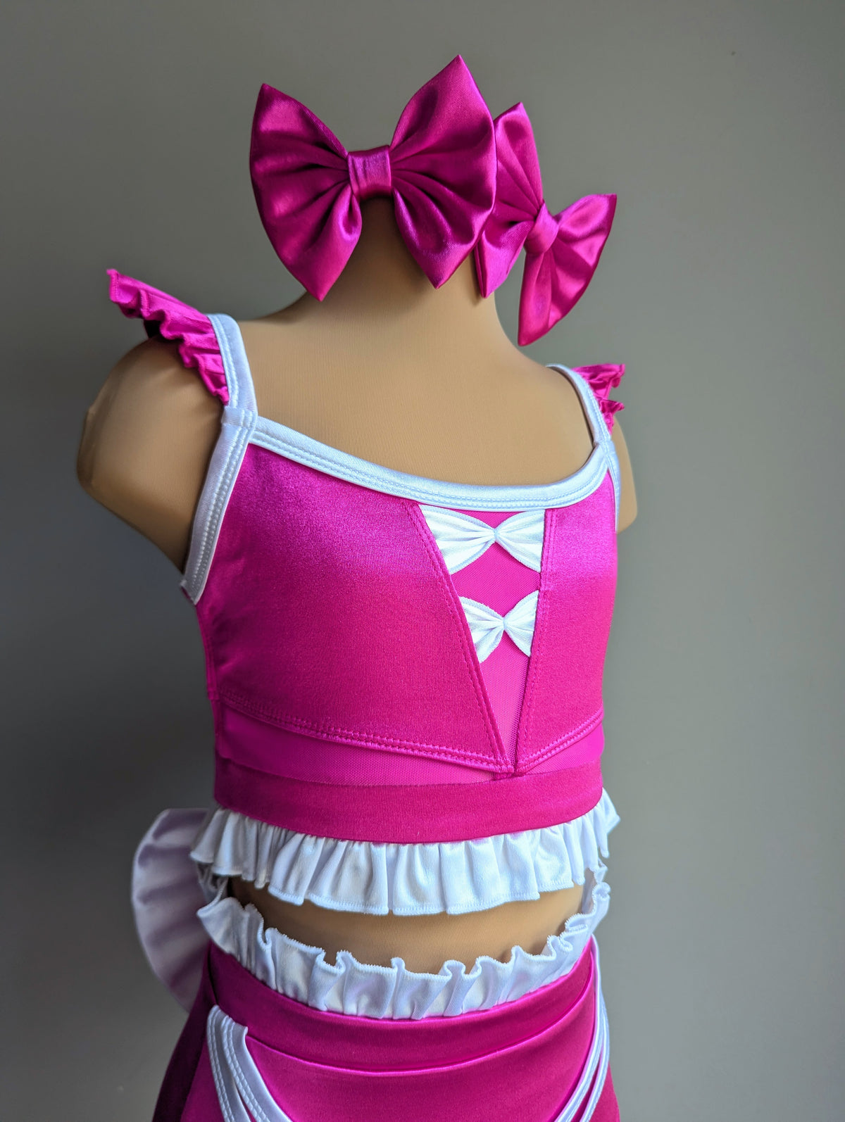 Pinky Promise - Hot Pink & White Satin