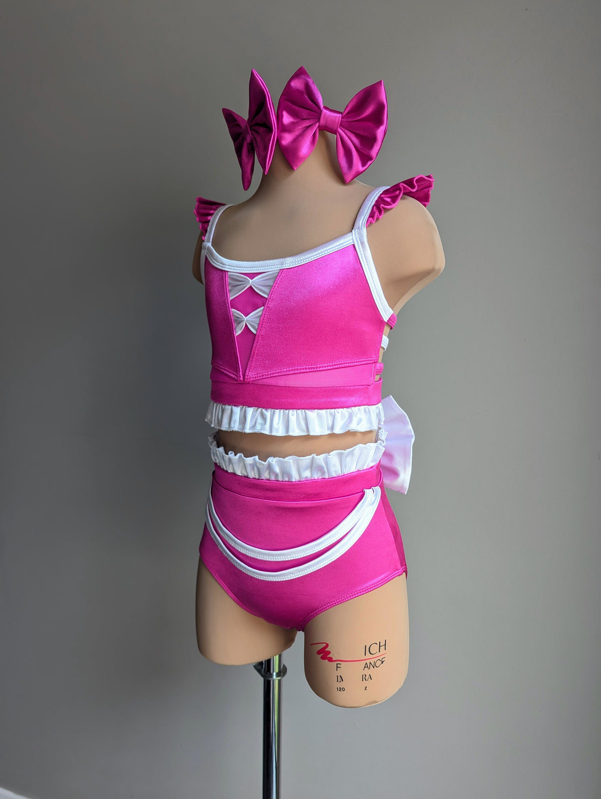 Pinky Promise - Hot Pink & White Satin