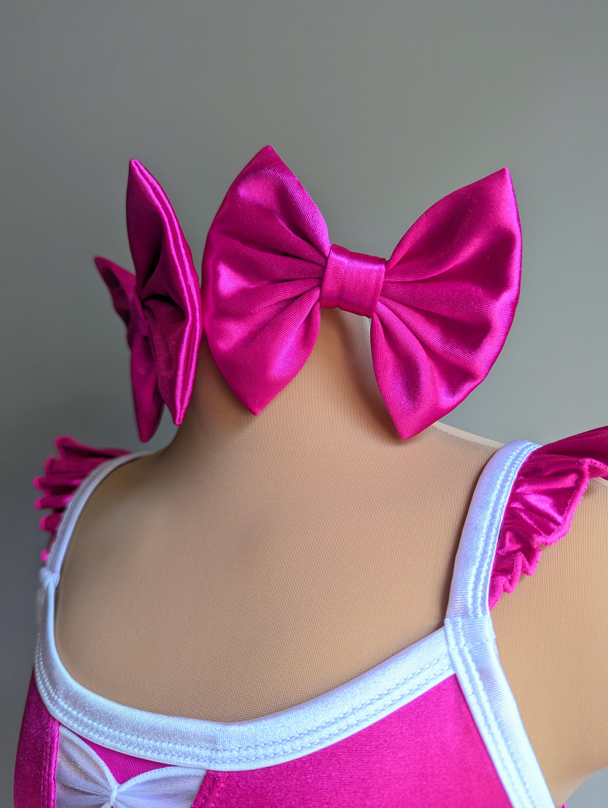 Pinky Promise - Hot Pink & White Satin